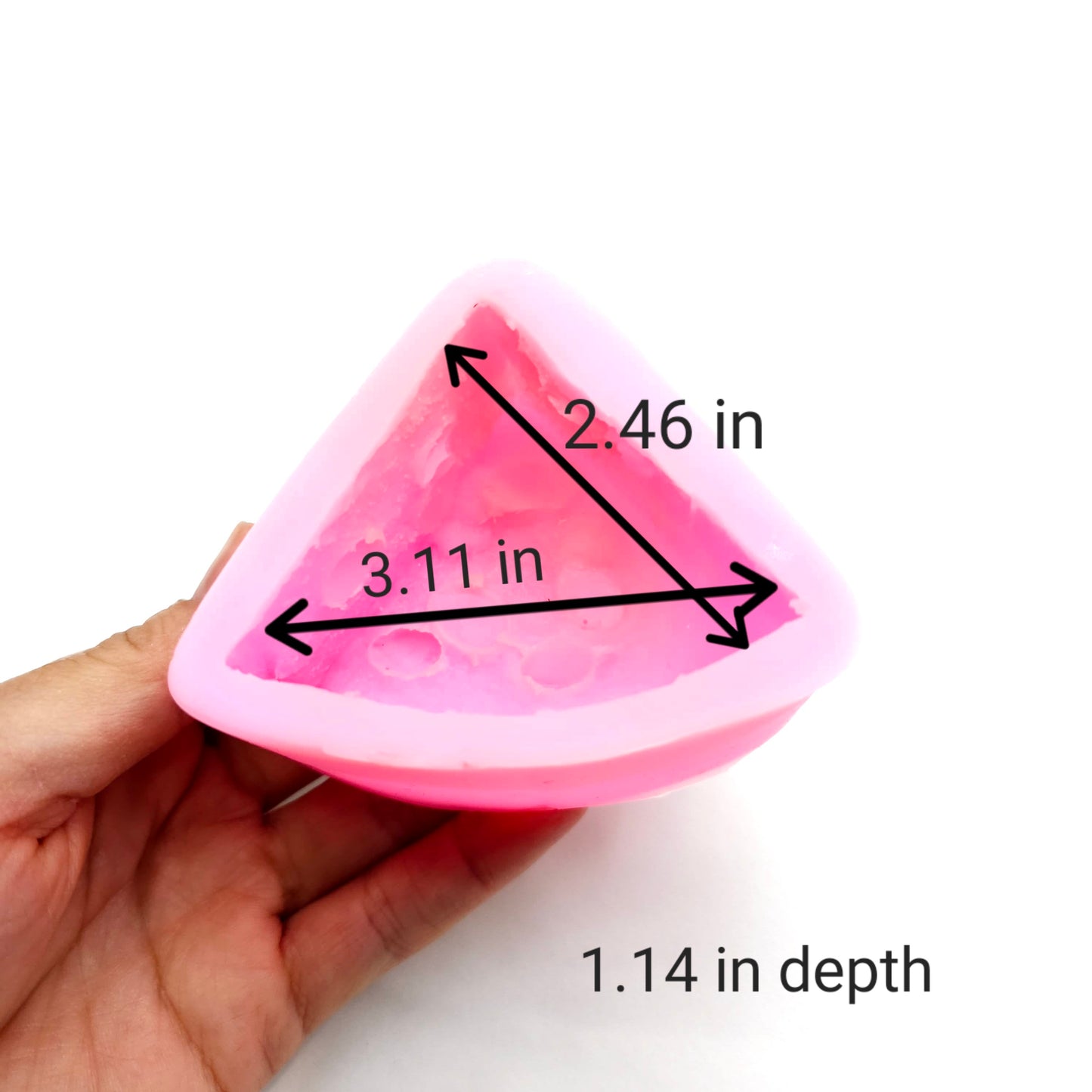 Watermelon slice silicone mold, watermelon realistic slice wax melt mold NS019