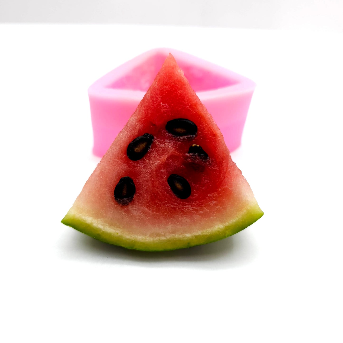 Watermelon slice silicone mold, watermelon realistic slice wax melt mold NS019