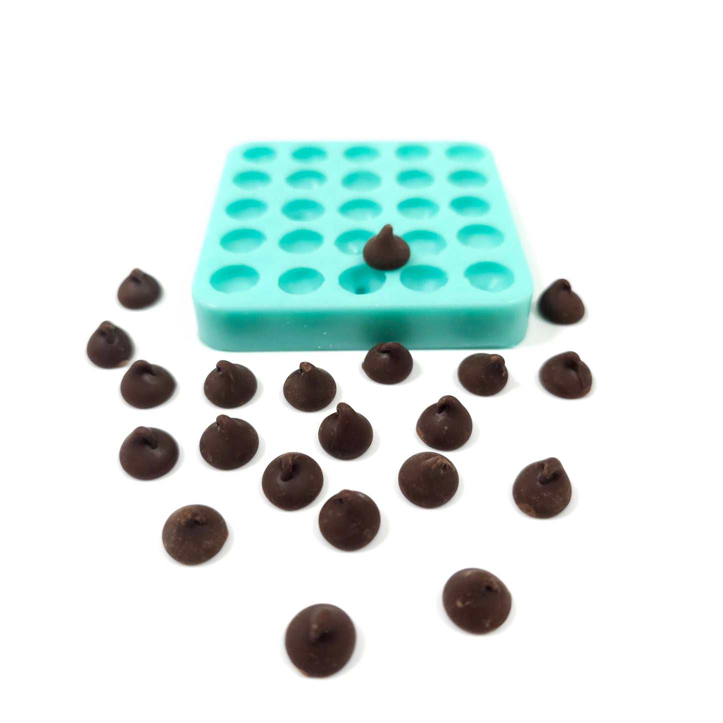 Chocolate chips 25 cavities Wax mold Resin mold Soap mold Realistic Flexible mold chocolate chip 42 cavities mold mini morsels