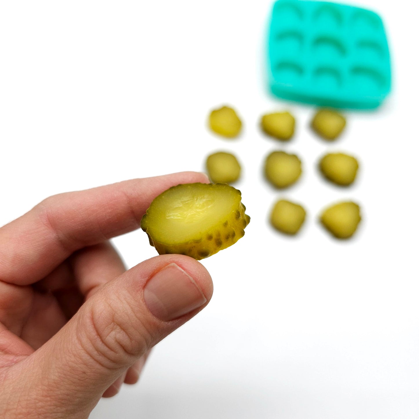 Mini Dill Sliced Pickles Mold, Cornichons Sliced Mini Pickles Silicone Mold, Candle Melts Mold, Fake Food Making Mold, Candle Embeds, Realistic Cake Decoration Mold
