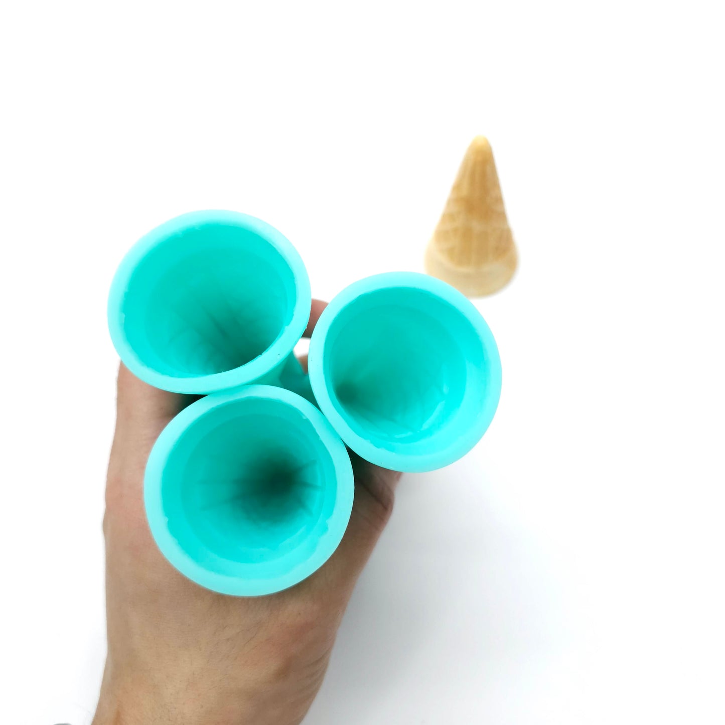 Mini cone silicone mold fake food making mold, candle making mold, resin ice cream cone mold, wax melts mold, pottery mold polymer clay mold chocolate mold