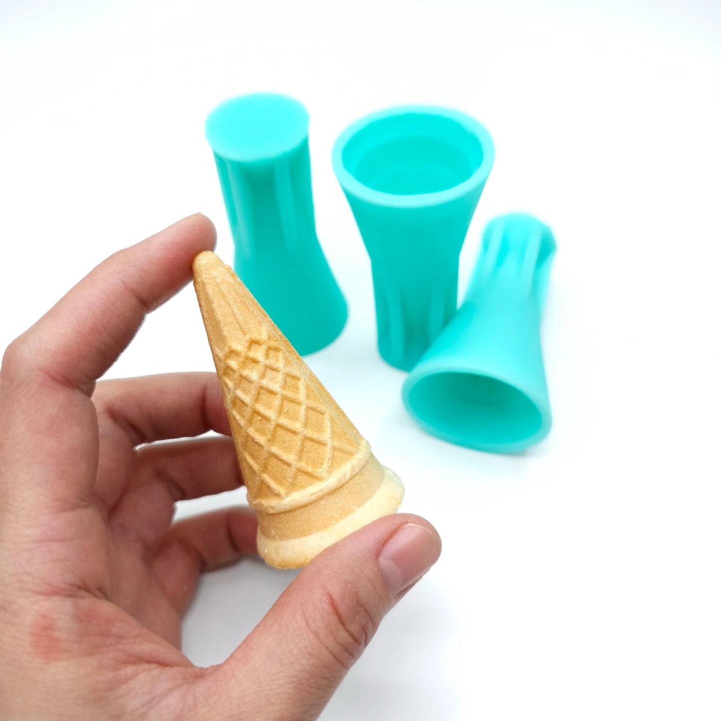 Mini cone silicone mold fake food making mold, candle making mold, resin ice cream cone mold, wax melts mold, pottery mold polymer clay mold chocolate mold