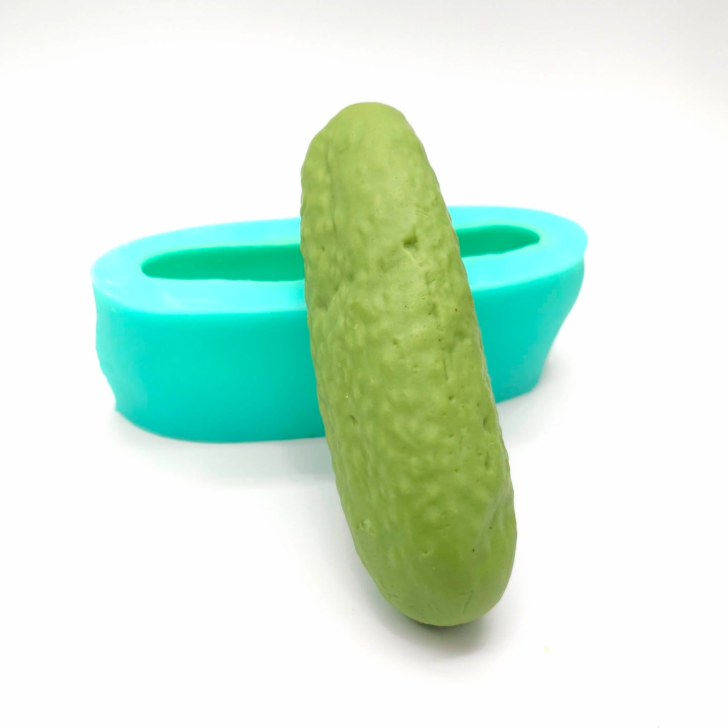 Pickle jumbo size 4.8 in long pickle cucumber Silicone Mold Wax mold Resin mold Soap mold Realistic Flexible mold dill pickle NT053