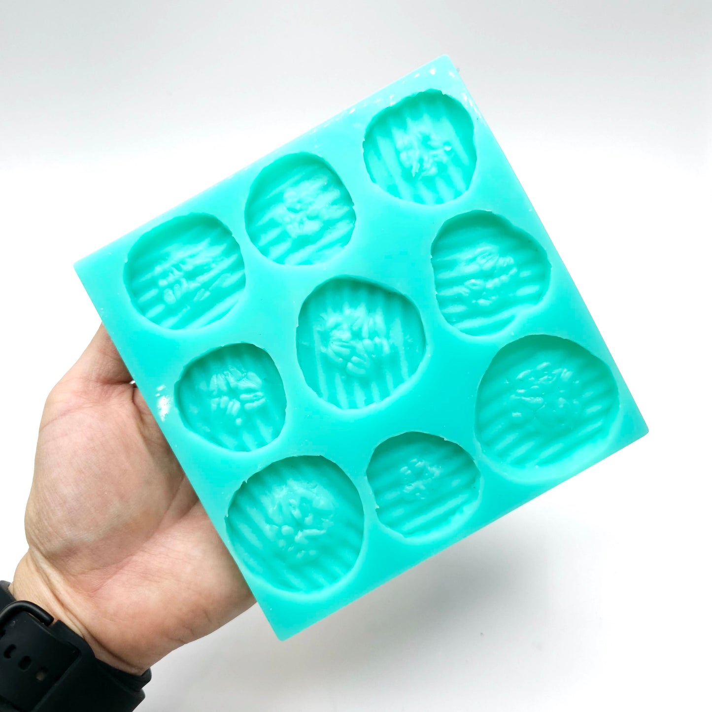 Pickle slices crinkle cut slices silicone mold pickle cucumber slices Silicone Mold Wax mold Resin mold Soap mold Realistic Flexible mold NT056