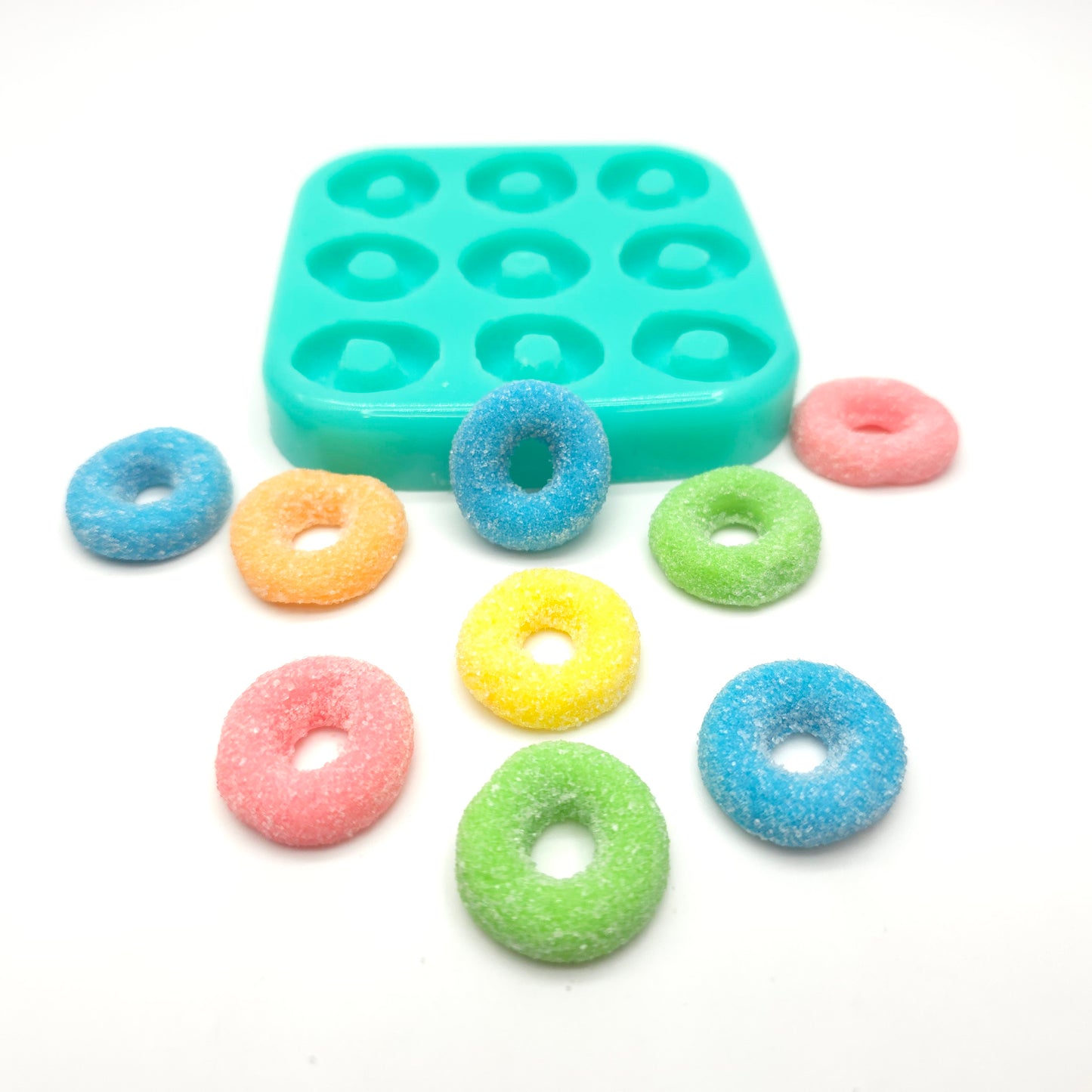 Sugar gummy rings silicone mold Ideal for chocolate decorations, fondant mold, wax melts, polymer clay, pet treats Silicone mold NT061