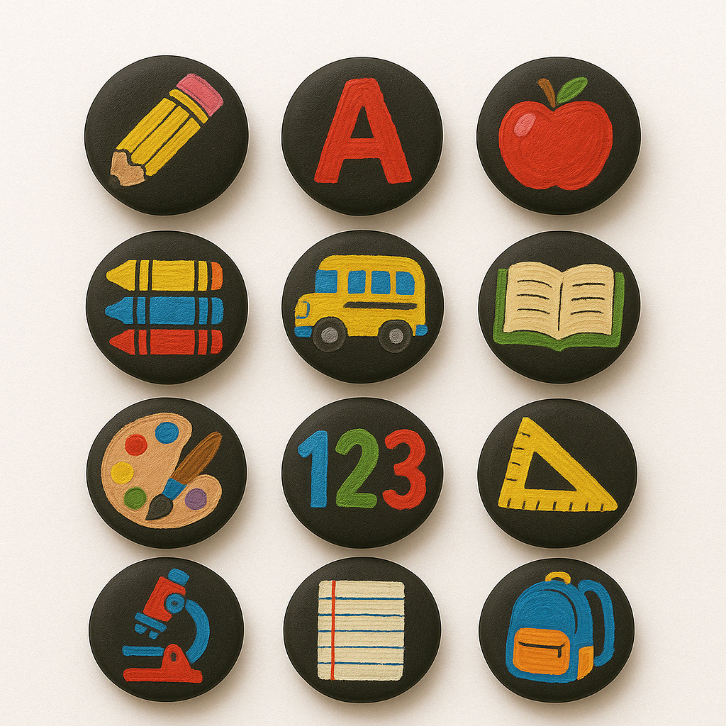 2 inch set of 12 Paintable Craft Handmade Stones for Kids and Family Activity, School Gift, Holiday Fun, Creativity painting stones kids