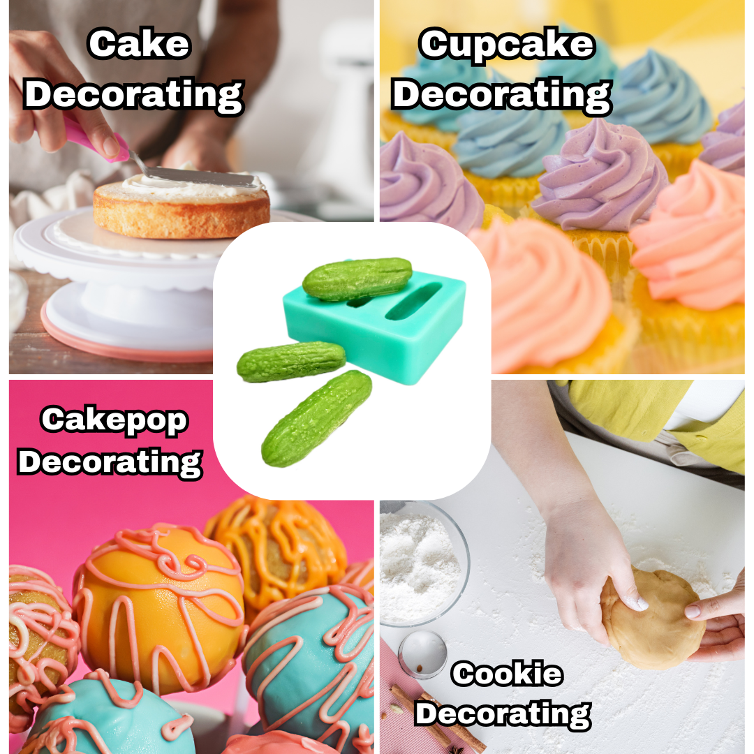 Pickles silicone mold 3 cavity pickles silicone mold Small cucumbers Silicone Mold Wax mold Resin mold Soap mold Realistic Flexible mold NS067