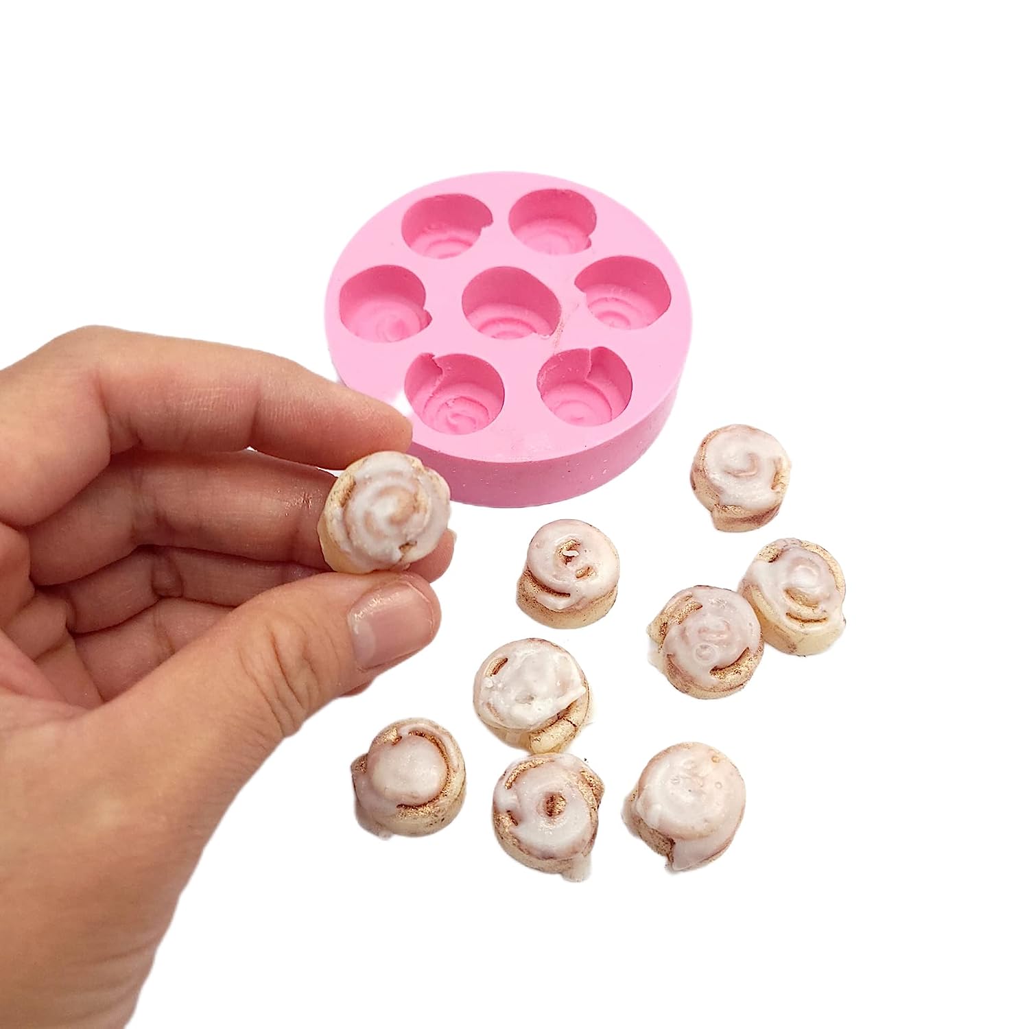 thumbnail image 2 of Luxury Swirl Chocolates For Dolls House Miniature 12th Scale - 6 Piece Silicone Mould 2 of 5
