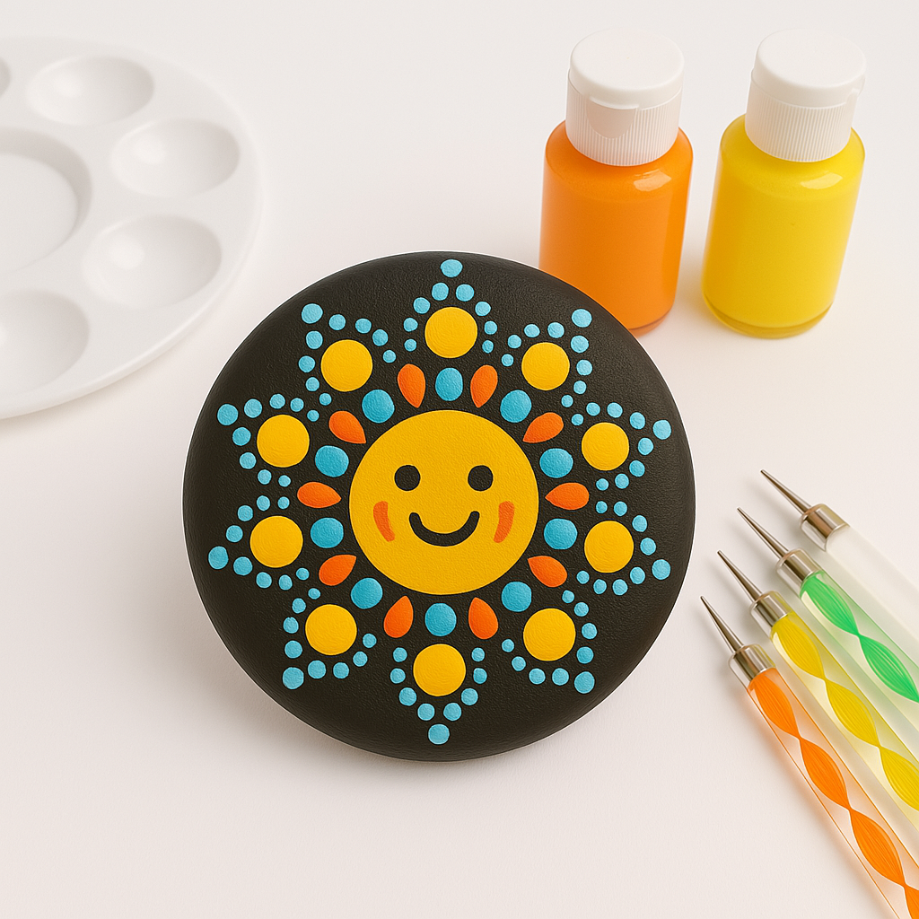 DIY Painting Stones – 3" Handmade Craft Set for Kids, Artists & Families | Relaxing & Educational Art Activity