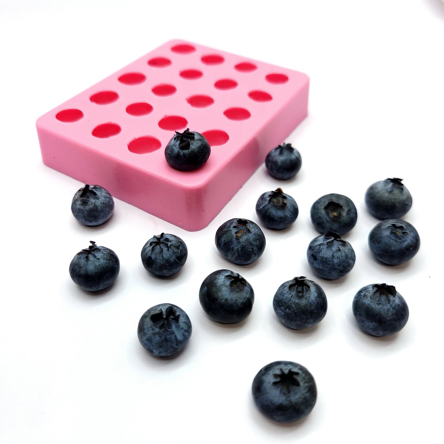 Blueberries Silicone Mold 20-Cavitiy mold and fillable tart mold set, Ideal for Candle embed and soap embeds mold wax melts mold, candle dessert mold, slime mold