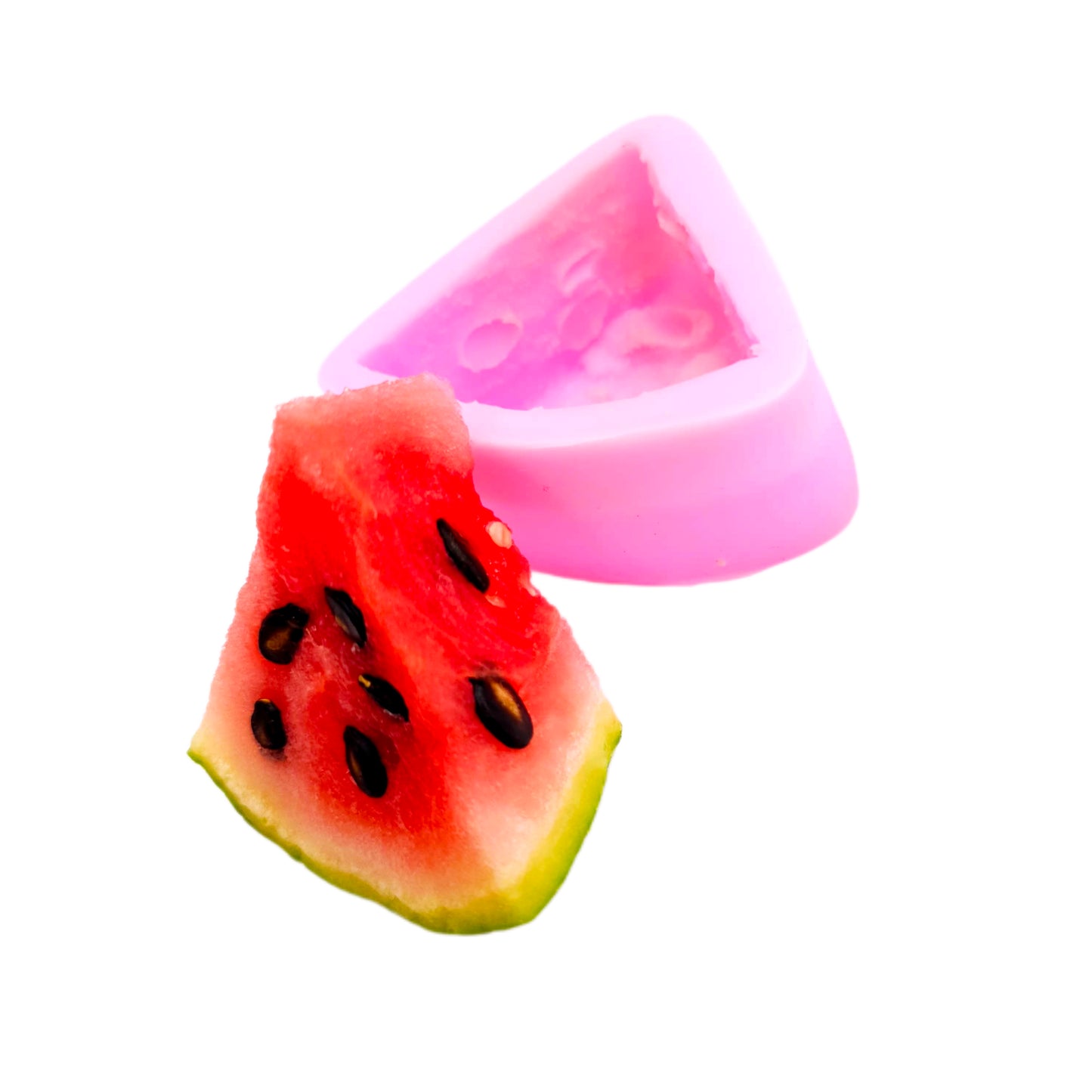 Watermelon slice silicone mold, watermelon realistic slice wax melt mold NS019