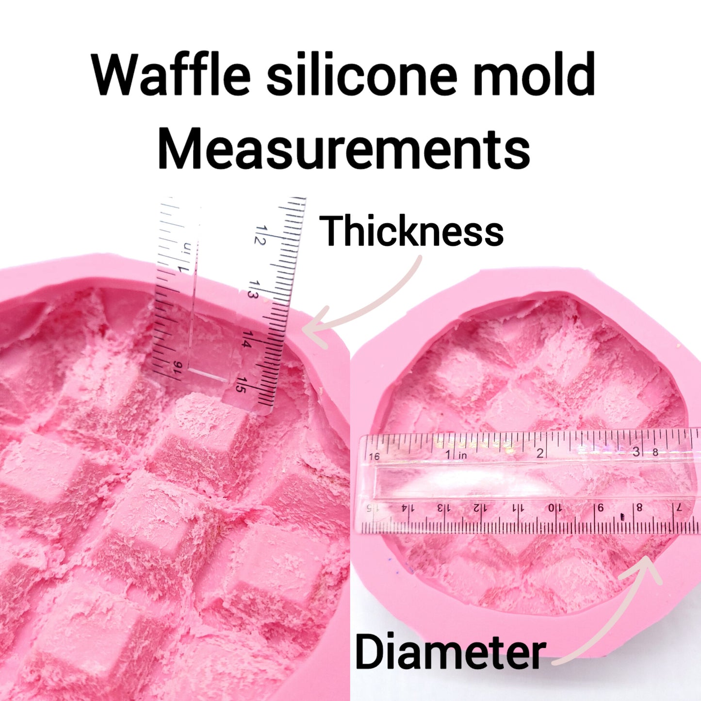 Belgian waffle Silicone Candle Mold and chicken wing mold Perfect for Wax and Resin Crafting set of 2 molds