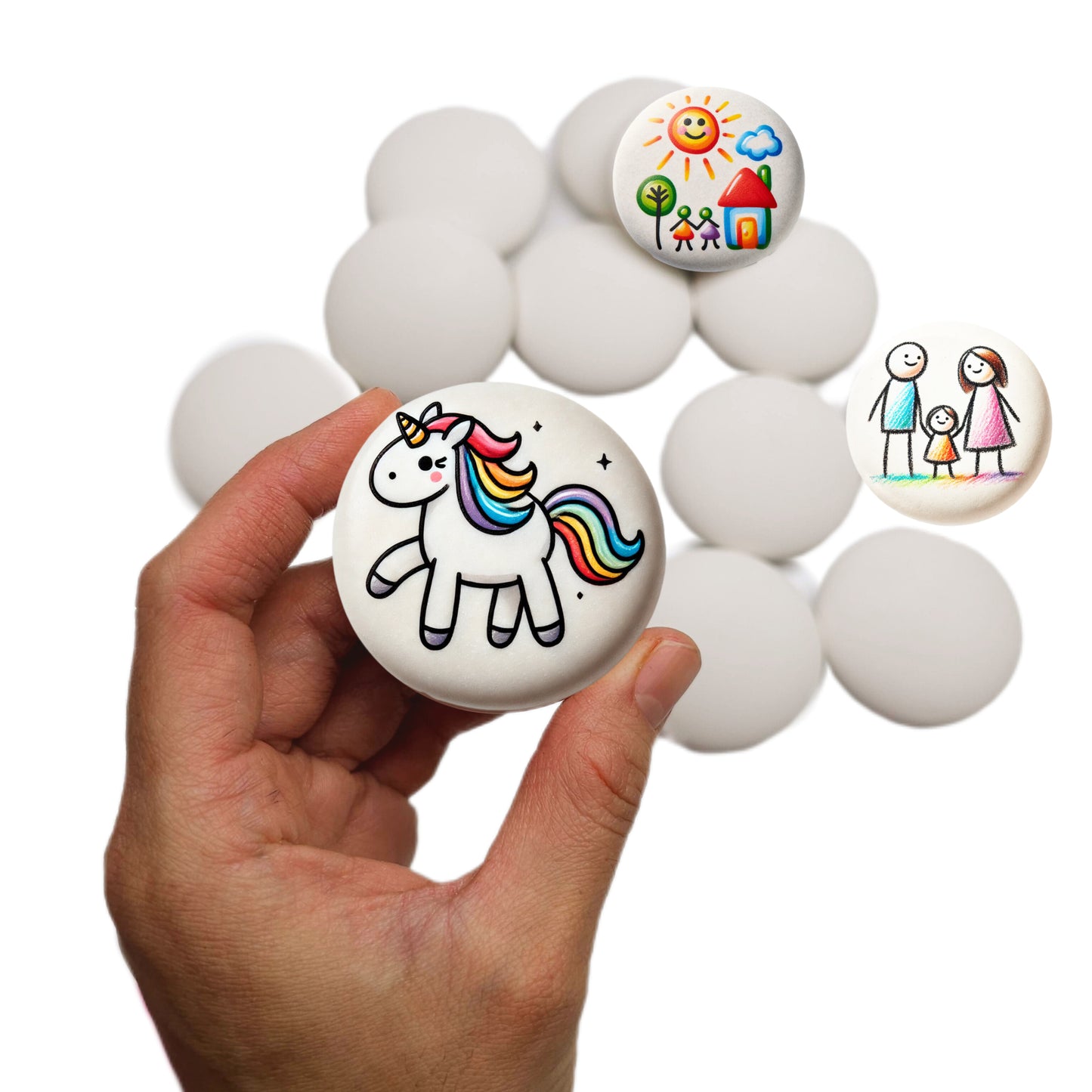 2 inch set of 12 Paintable Craft Handmade Stones for Kids and Family Activity, School Gift, Holiday Fun, Creativity painting stones kids