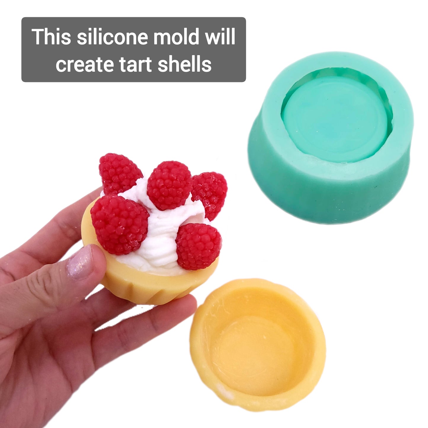 Mini pie crust realistic Tart crusts great quality Wax mold Resin mold Soap mold Realistic Flexible mold