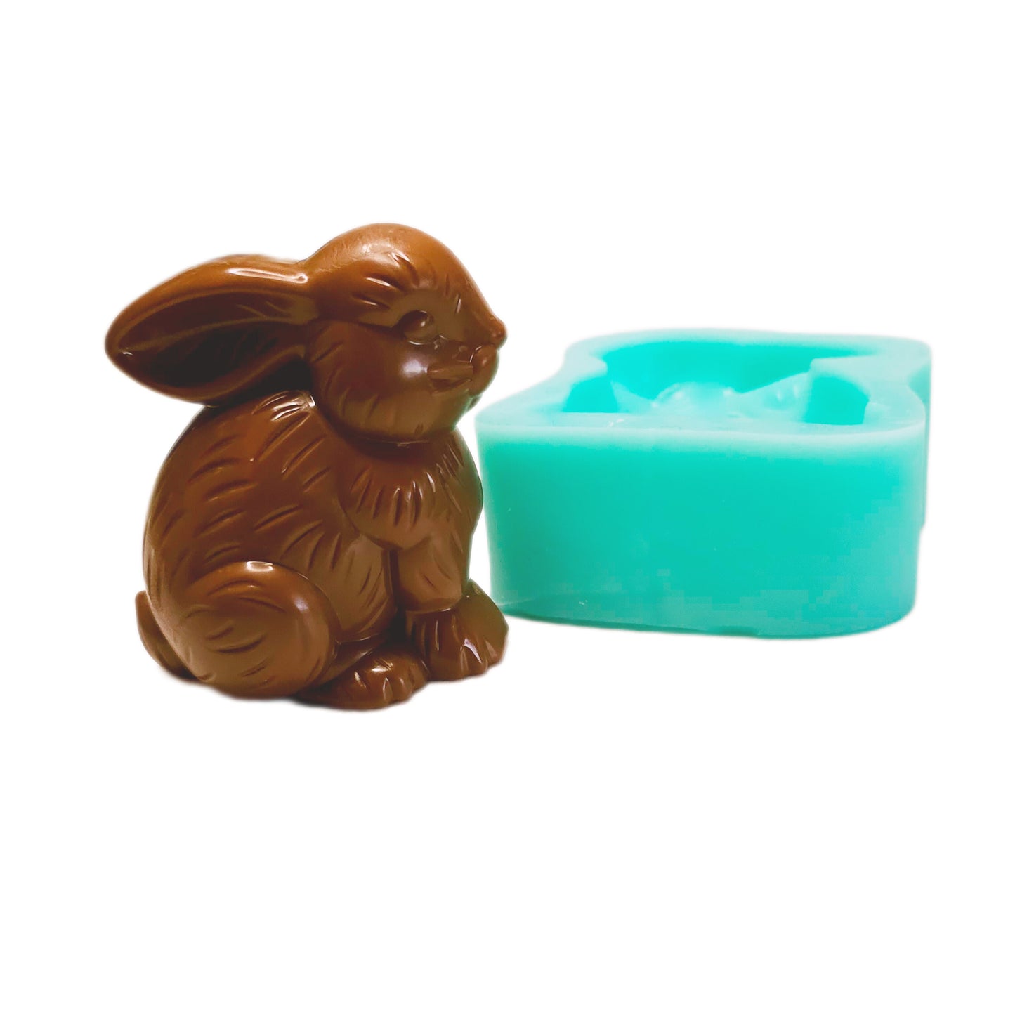 Chocolate bunny silicone mold, Easter bunny silicone, soap bunny mold NS020