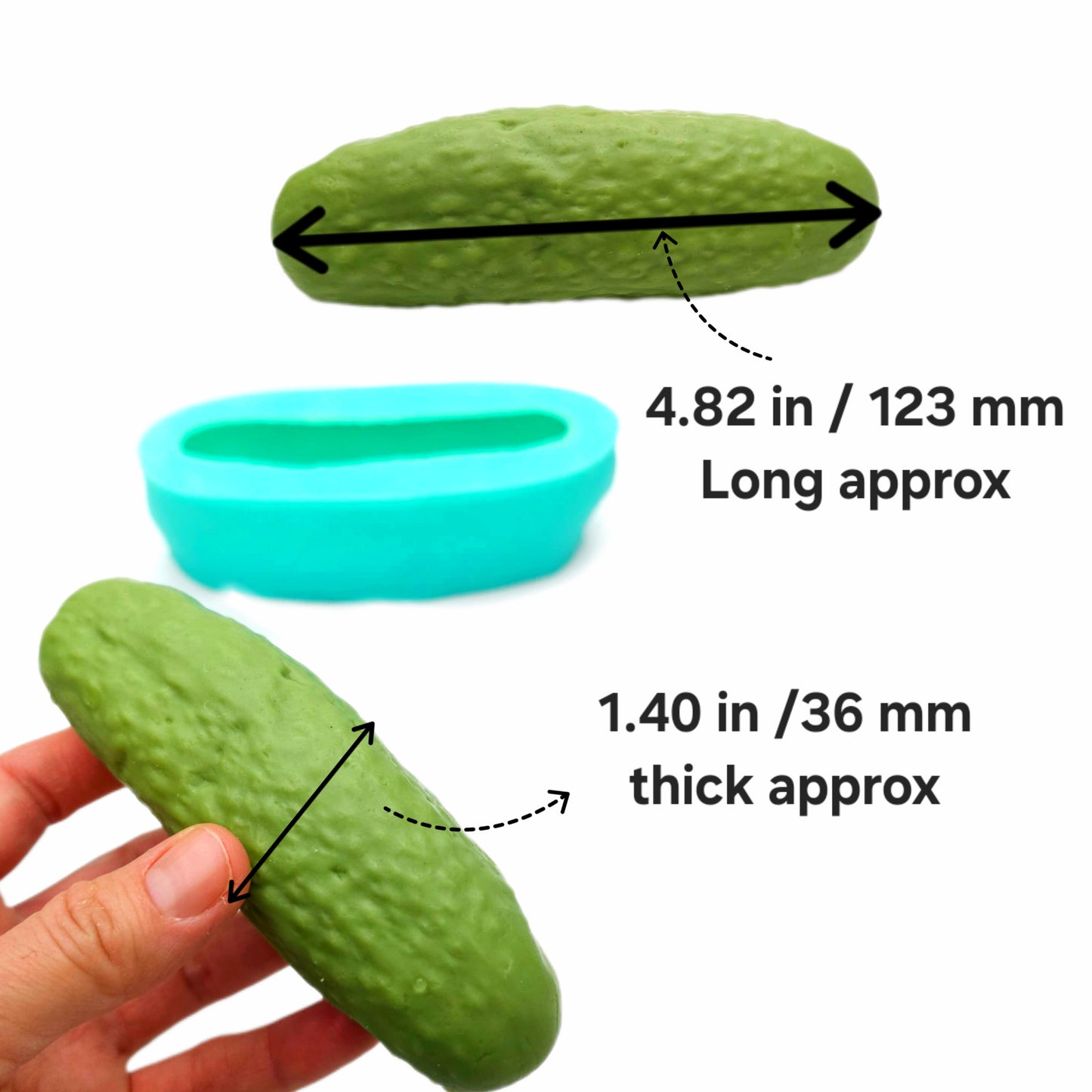 Pickle mold, set of 4 molds whole pickles silicone mold wax melt pickle mold, soap making mold resin art mold assorted size pickles