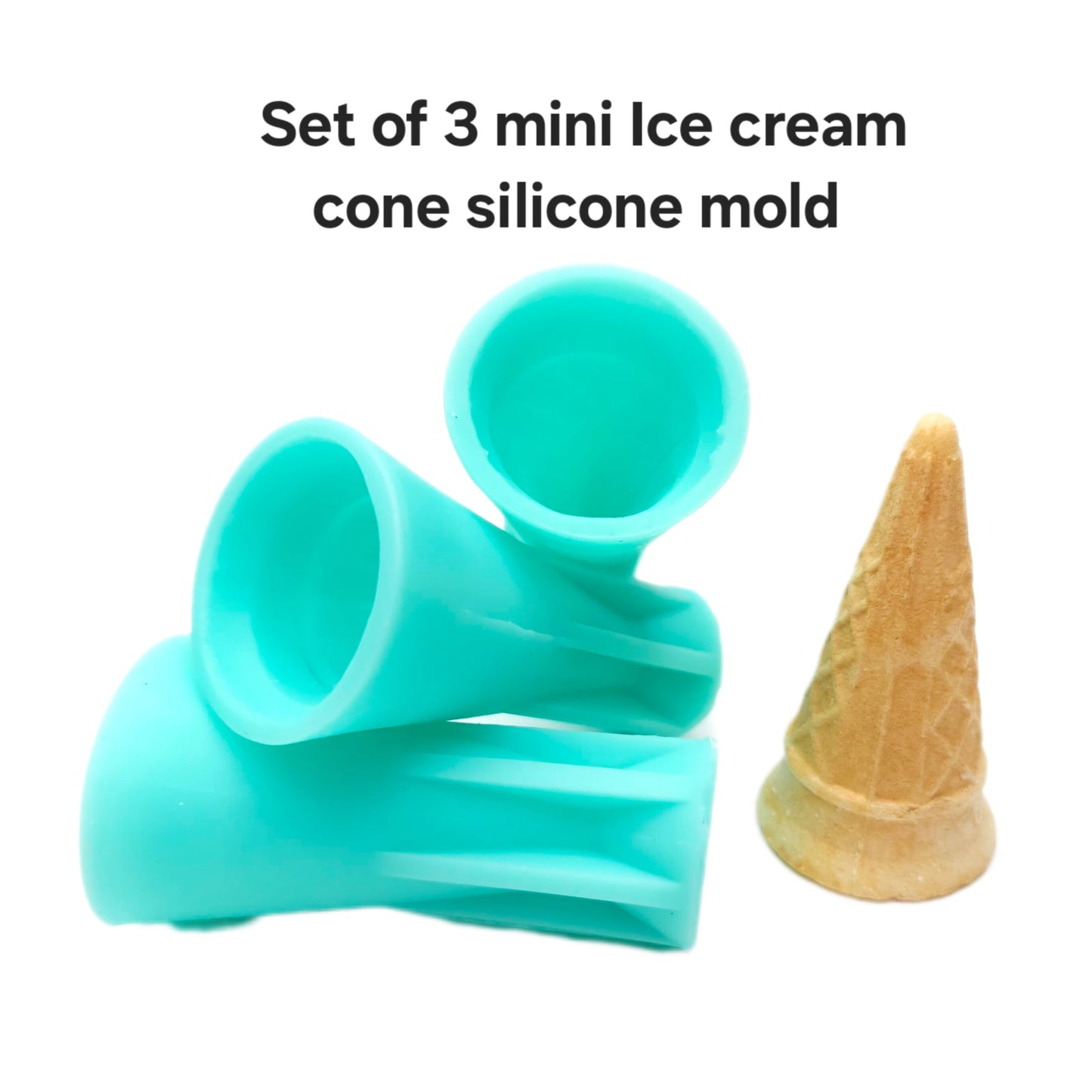 Mini cone silicone mold fake food making mold, candle making mold, resin ice cream cone mold, wax melts mold, pottery mold polymer clay mold chocolate mold