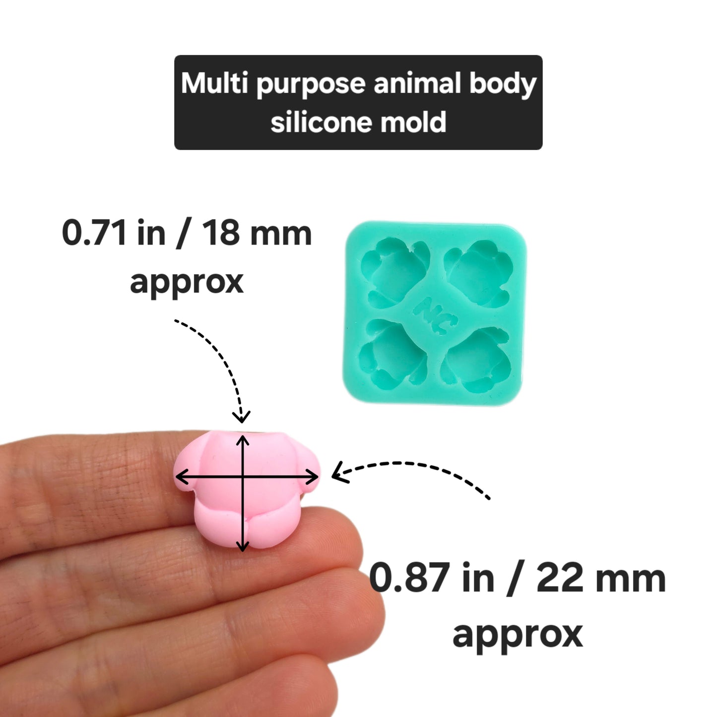 Silicone Mold for Cake Pop Decoration Set of 3, Makes Only Animal Lower Body (Does Not Make Head) Perfect for Chocolate, Fondant, and Candy Cute Bottoms Mold for DIY Cake Pops