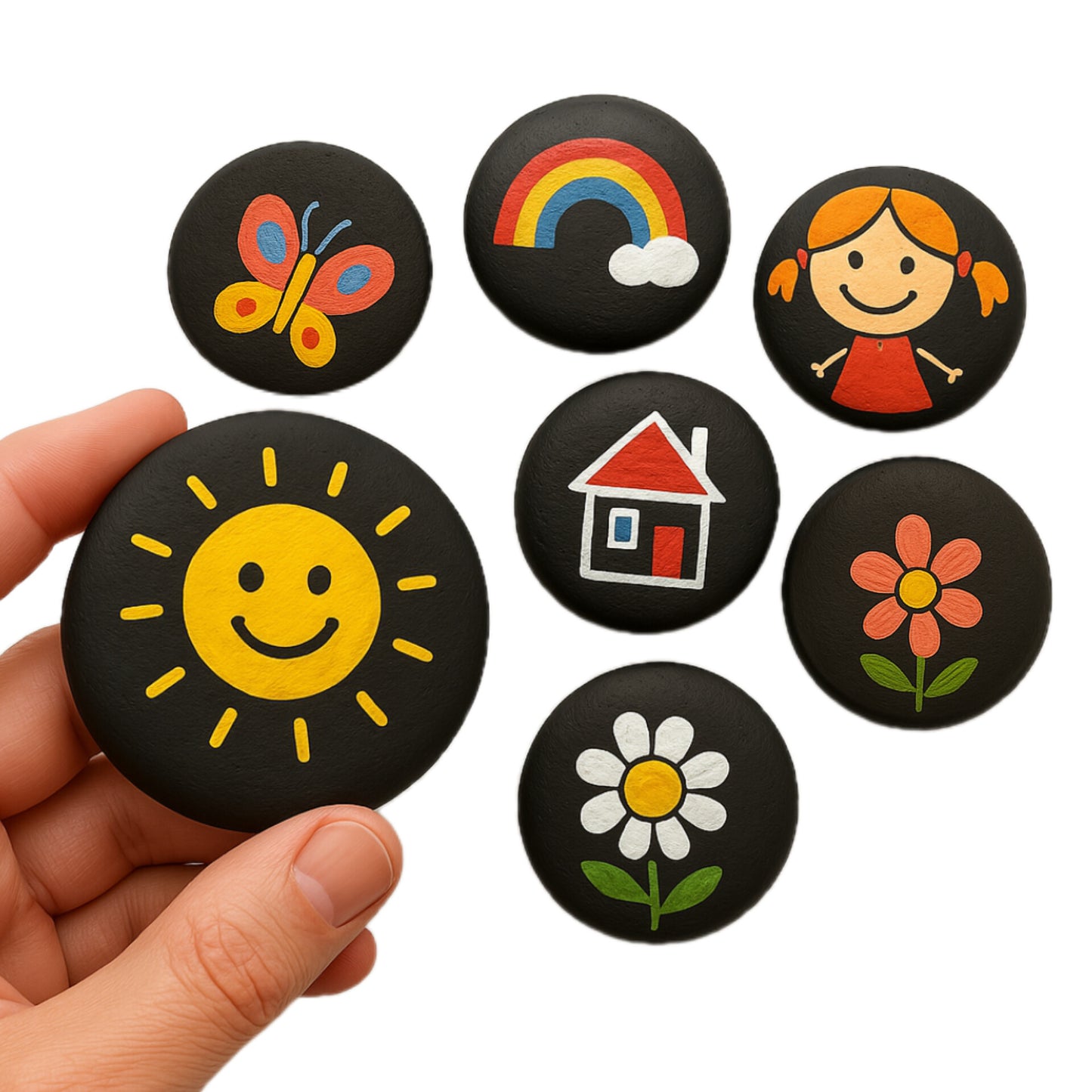 DIY Painting Stones – 3" Handmade Craft Set for Kids, Artists & Families | Relaxing & Educational Art Activity