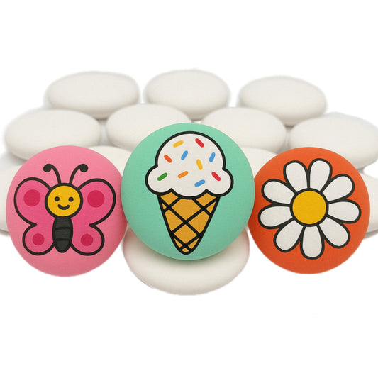 3" Handmade Craft stones Set 14 stones for Kids, Artists & Families, painting stones DIY Painting Stones plaster mandala stones