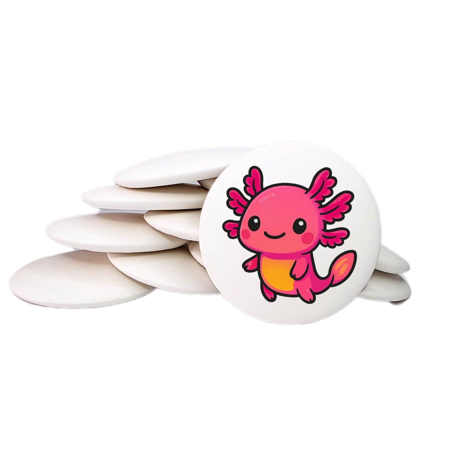 Thin 3” Plaster Stones – Smooth Flat-Back Painting Rocks with Center Dot for Mandala & Dotting Art, Lightweight Craft Surface