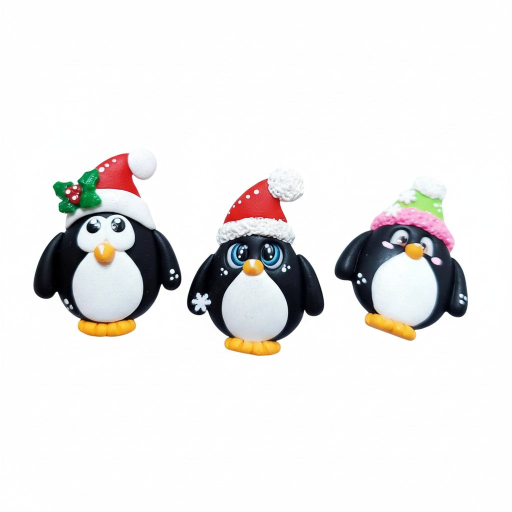 Christmas Penguin Silicone Mold for Fondant Resin Clay Miniature Crafts