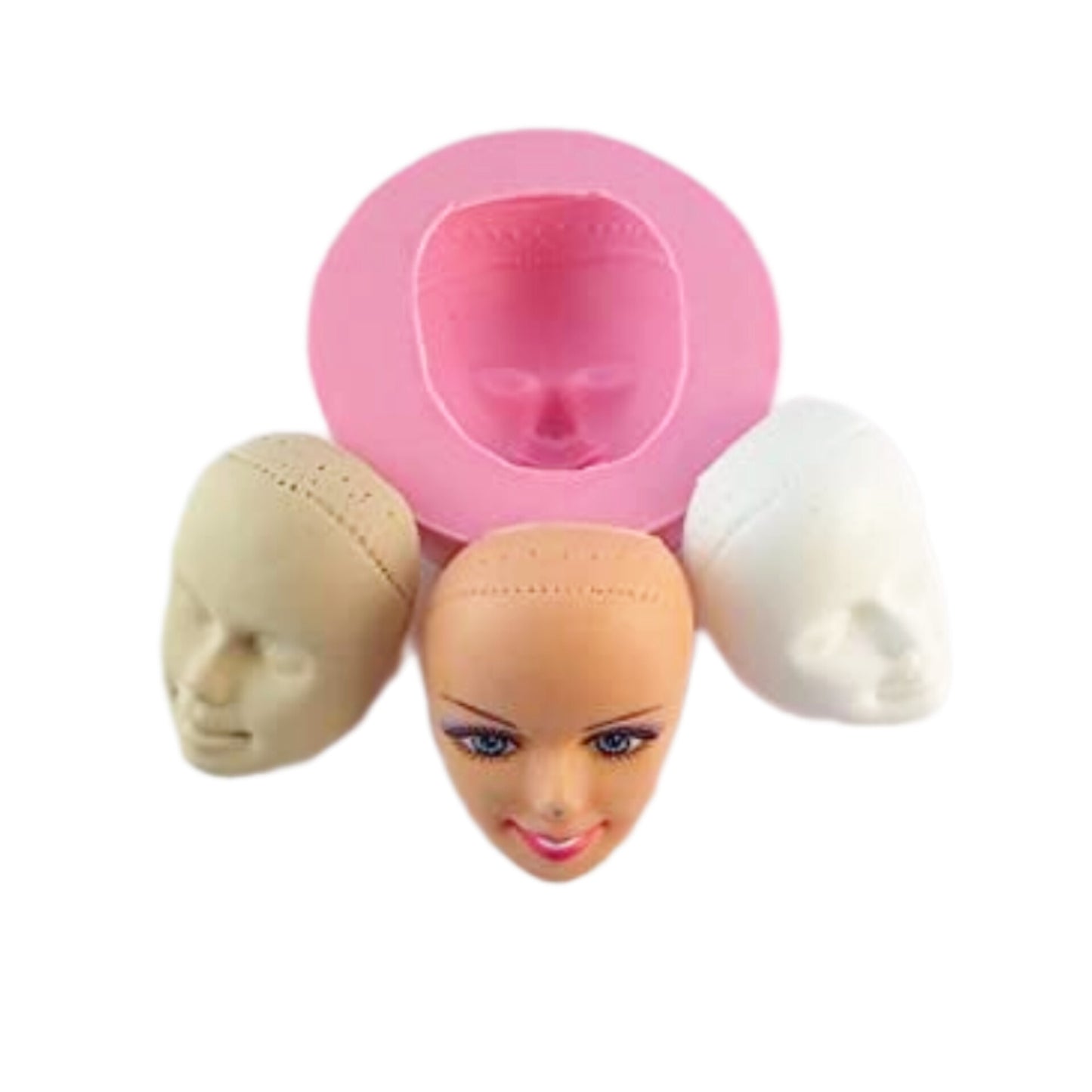Doll face mold, princess face mold, dolly face Flexible Silicone Molds, Silicone Mold for making Doll Faces, Polymer Clay Resin NC035
