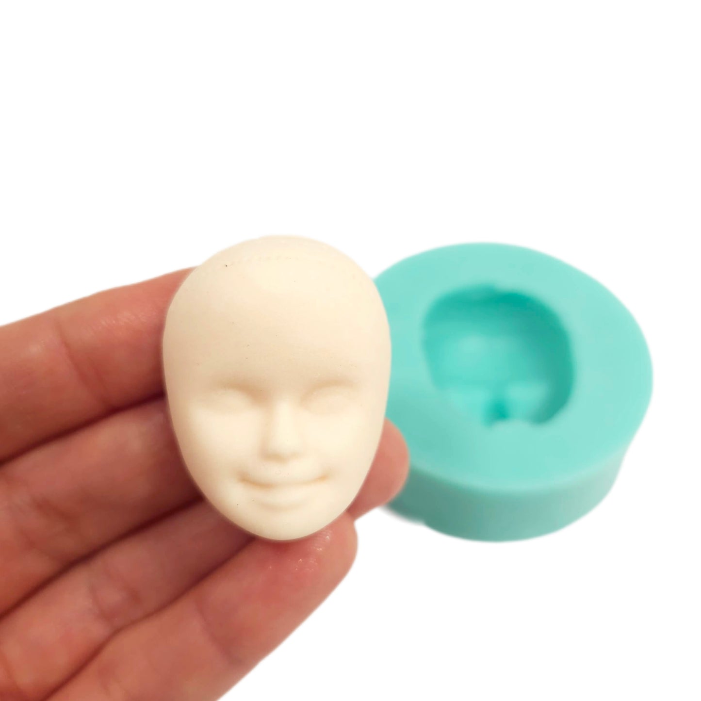 Doll face mold, princess face mold, dolly face Flexible Silicone Molds, Silicone Mold for making Doll Faces, Polymer Clay Resin NC035