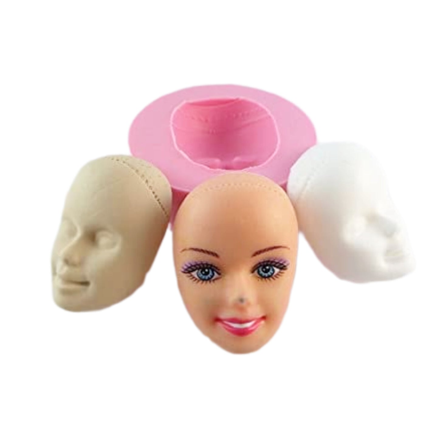 Doll face mold, princess face mold, dolly face Flexible Silicone Molds, Silicone Mold for making Doll Faces, Polymer Clay Resin NC035