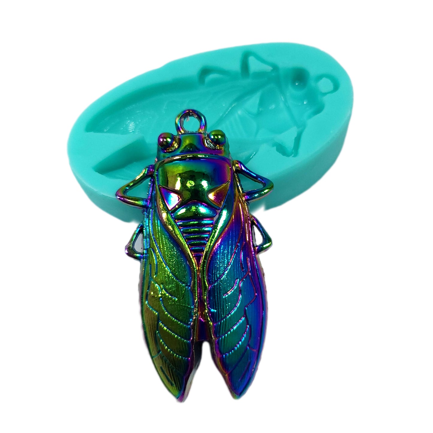 Cicada bug silicone mold Realistic Flexible mold insect, for jewelry making, Flexible cicada silicone mold for scrapbooking, Cicada insect mold NC065