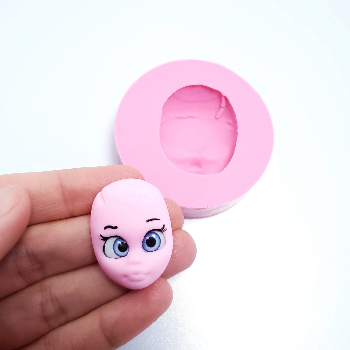 Doll Head Silicone Mold for Miniatures Cake Fondant Resin Crafts MS005