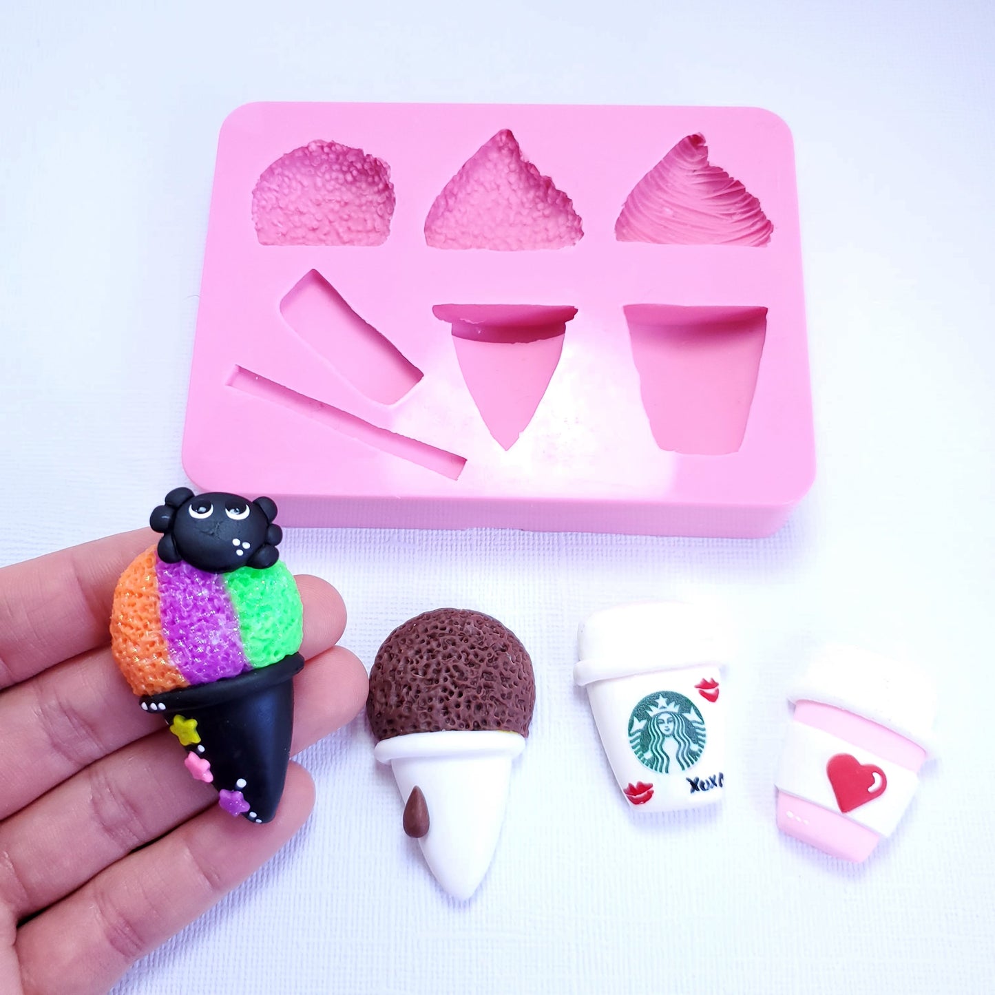 Ice Cone and Coffee Cups Multi-Project Silicone Mold MS034 for Crafts and Baking