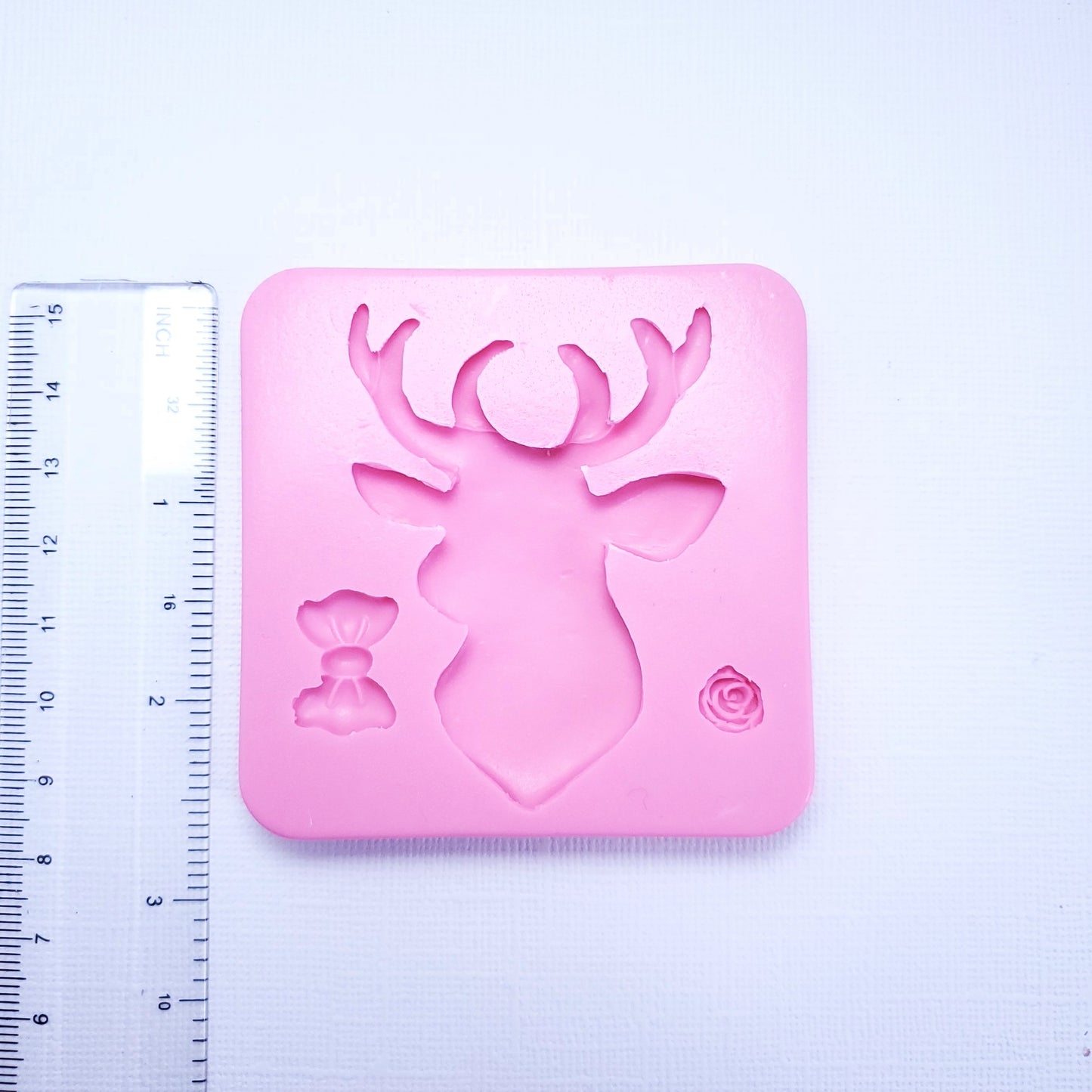 Reindeer Silhouette Silicone Mold for Fondant, Resin, Clay, and Mini Crafts