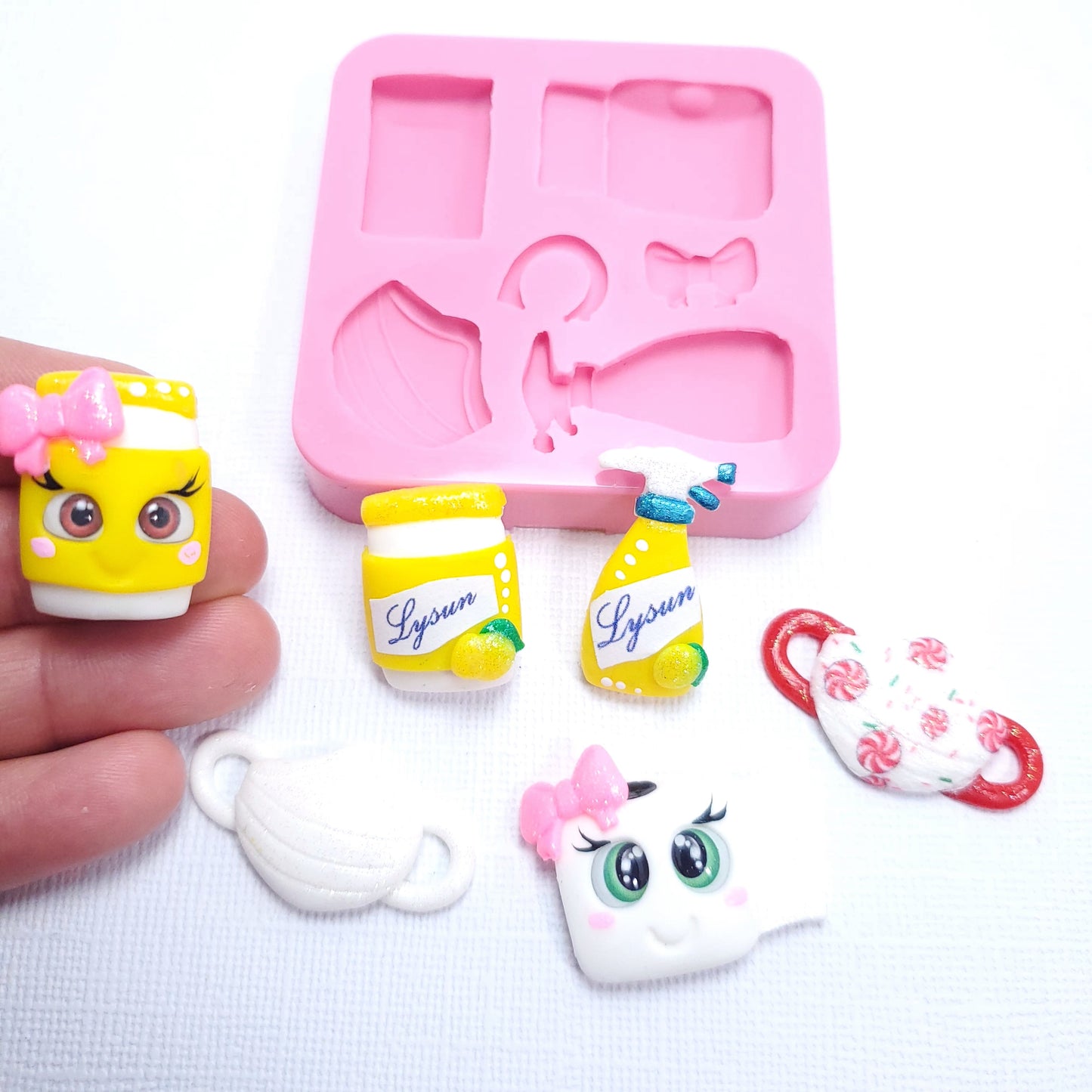 Cleaning and Masks Multi-Project Silicone Mold MS022 for Crafts, Resin, Fondant and Clay