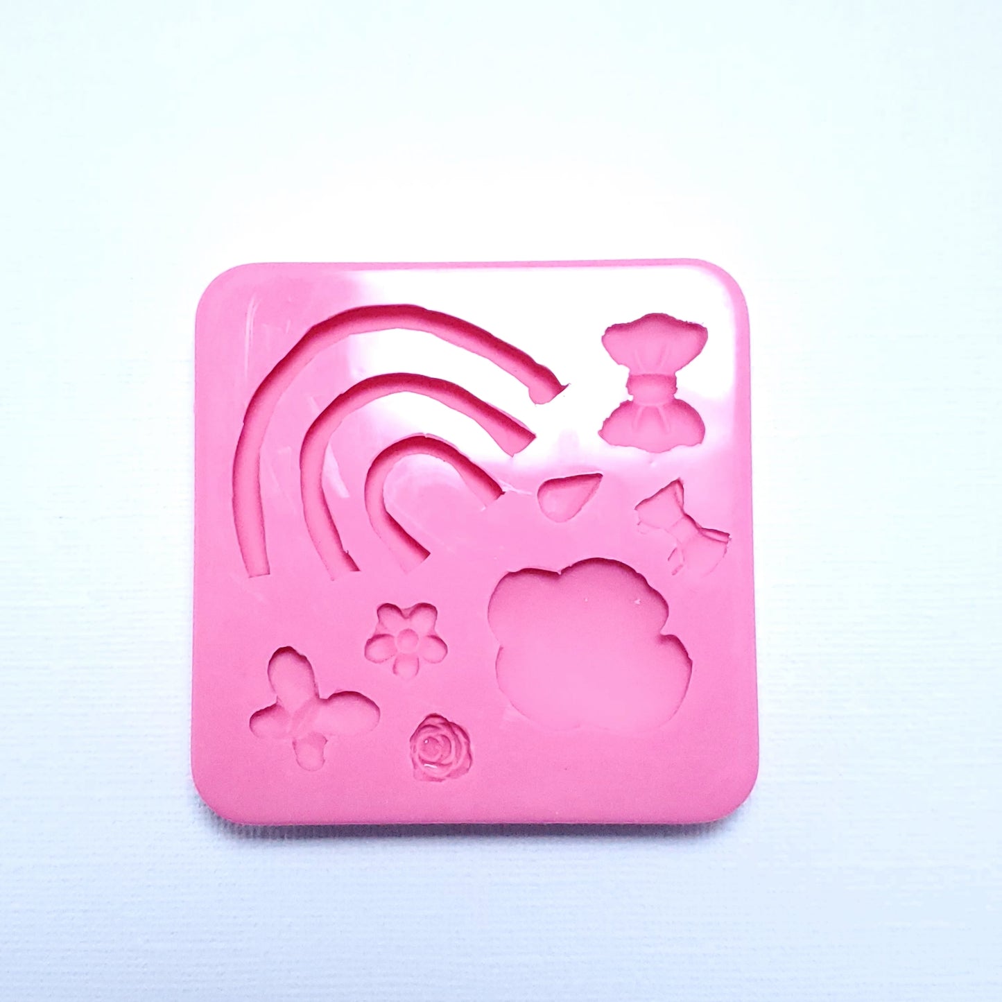 Cute Rainbow and Cloud Silicone Mold for Resin, Fondant, Clay Crafts MS160