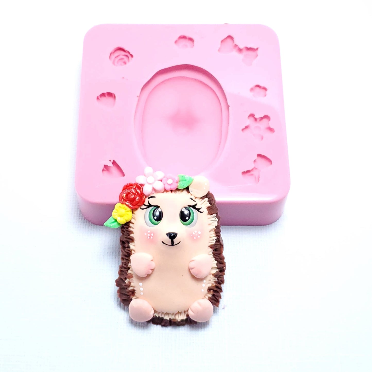 Cute Hedgehog Multi-Project Silicone Mold for Clay Resin Fondant MS182