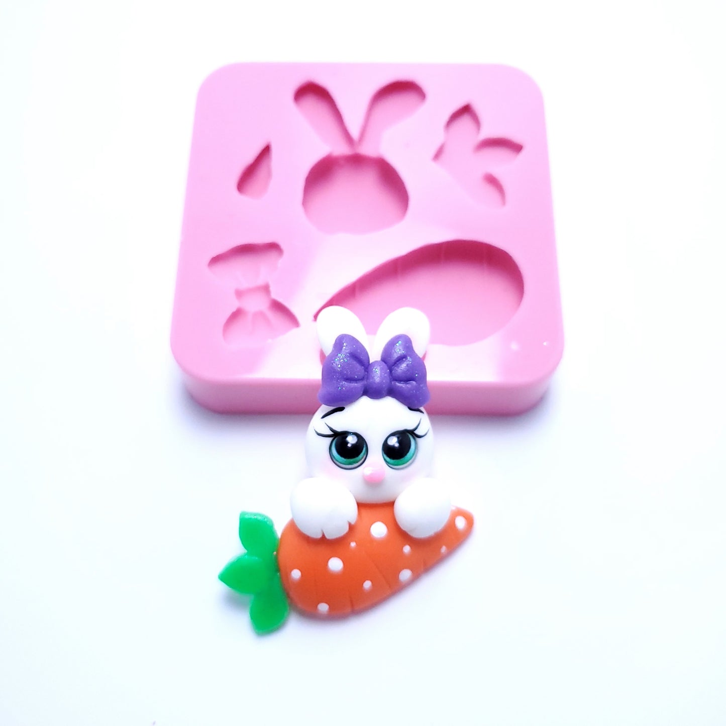 Bunny on Carrot Multi-Project Silicone Mold MS211 for Crafts and Baking