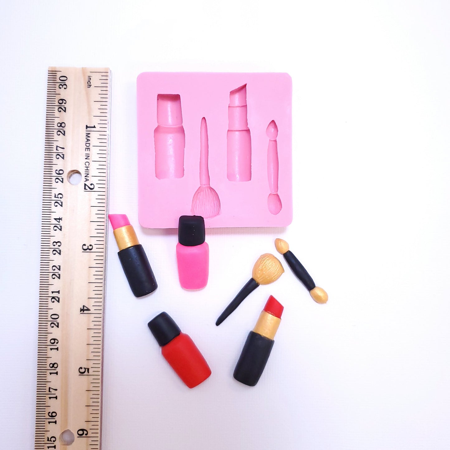 Beauty Makeup Kit Multi-Project Silicone Mold for Fondant, Resin, Clay Crafts