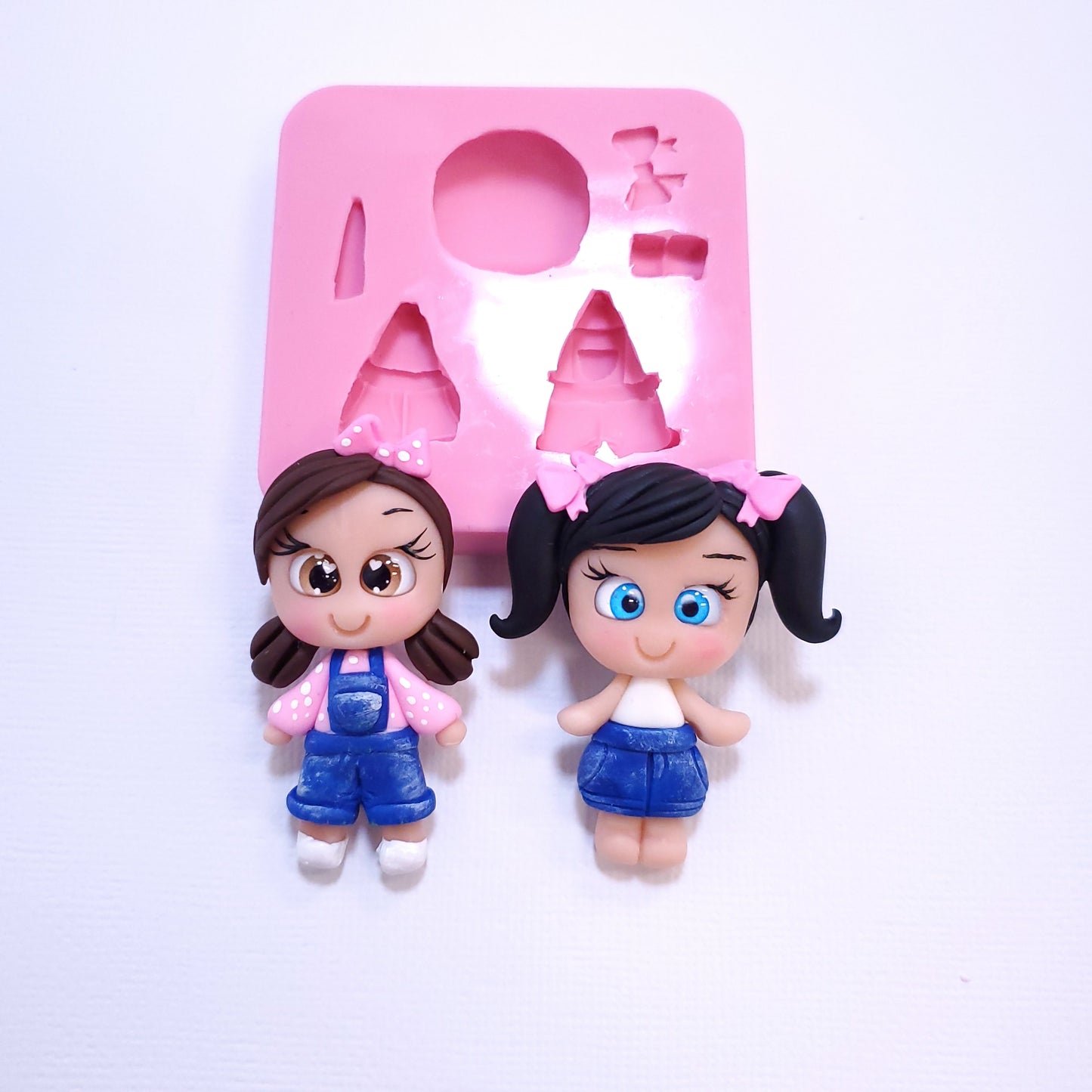 Mini Dolls Silicone Mold for Fondant Resin Clay Crafts Multi-Project MS260