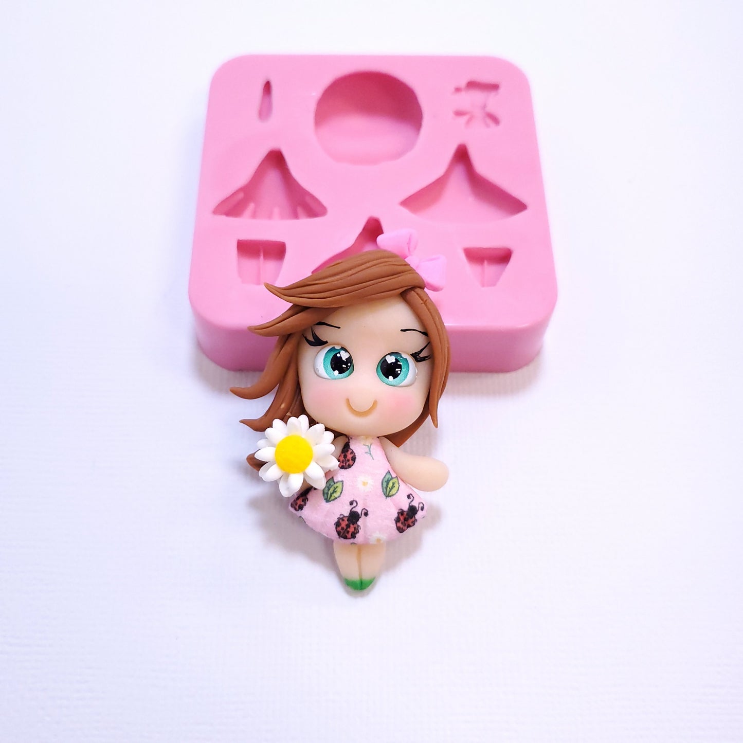 Doll Full Body and Dress Multi Project Silicone Mold for Crafts MS262