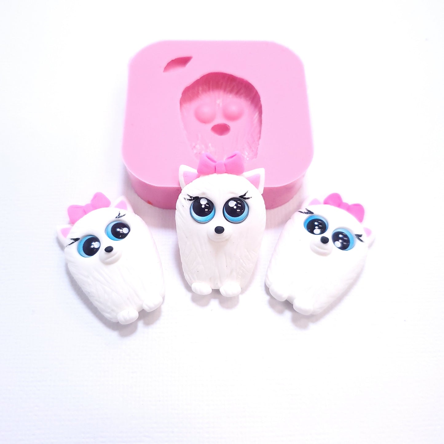 Cute Pomeranian Dog Multi-Project Silicone Mold for Fondant Resin Clay Crafts