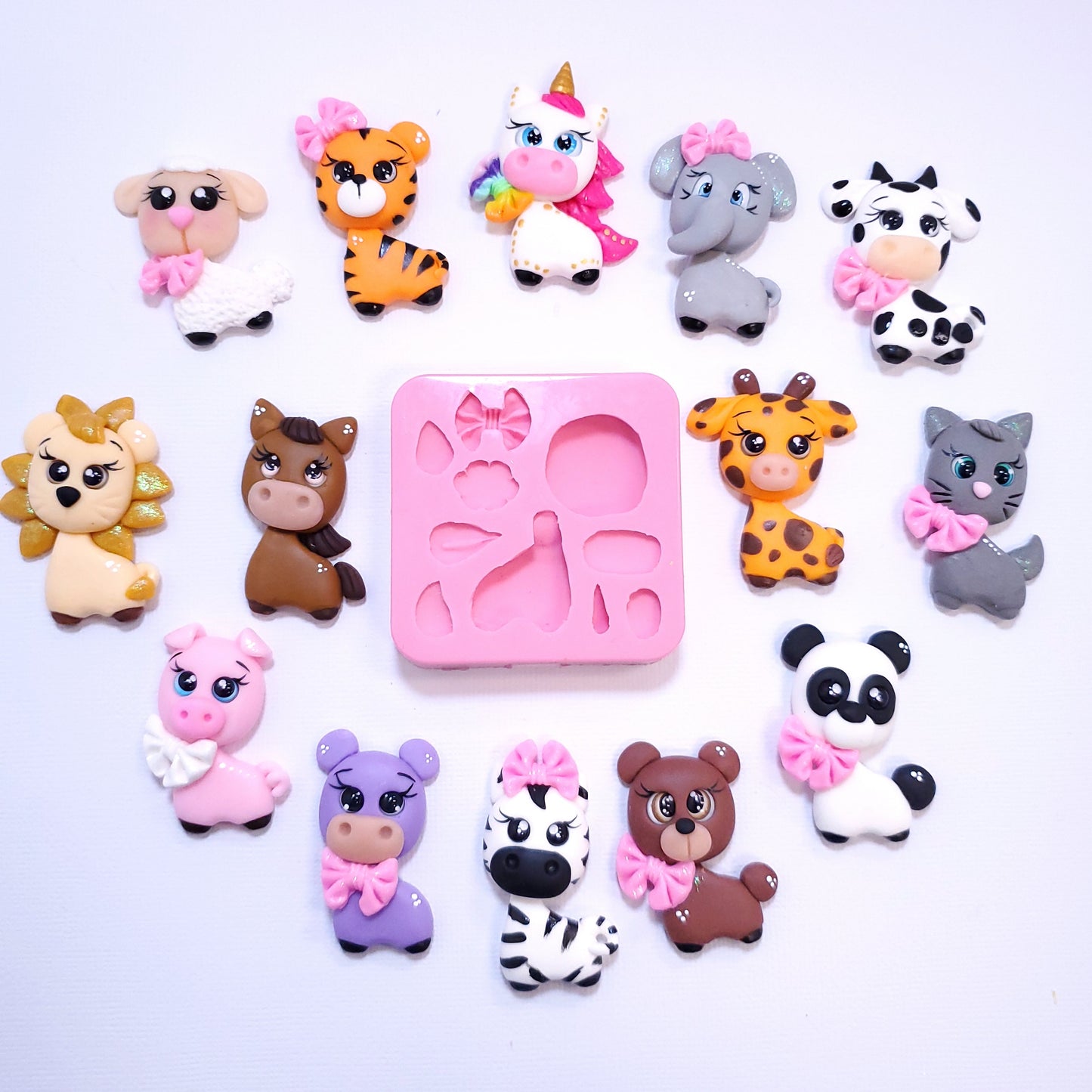 Cute Multi Animals Full Body Multi-Project Silicone Mold MS354 for Crafts & Baking