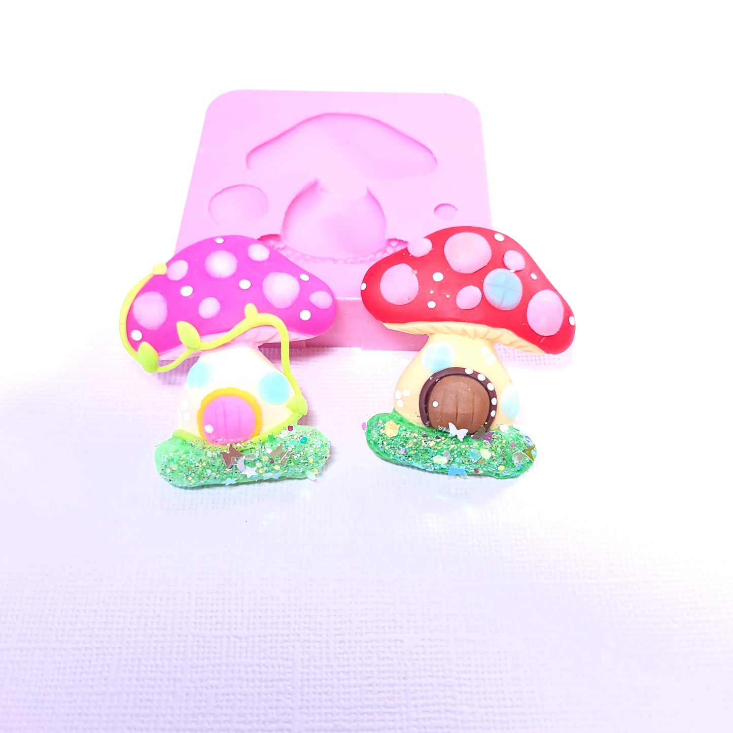 Gnome Mushroom House Fairy Cottage Silicone Mold for Fondant Resin Clay Crafts MS456
