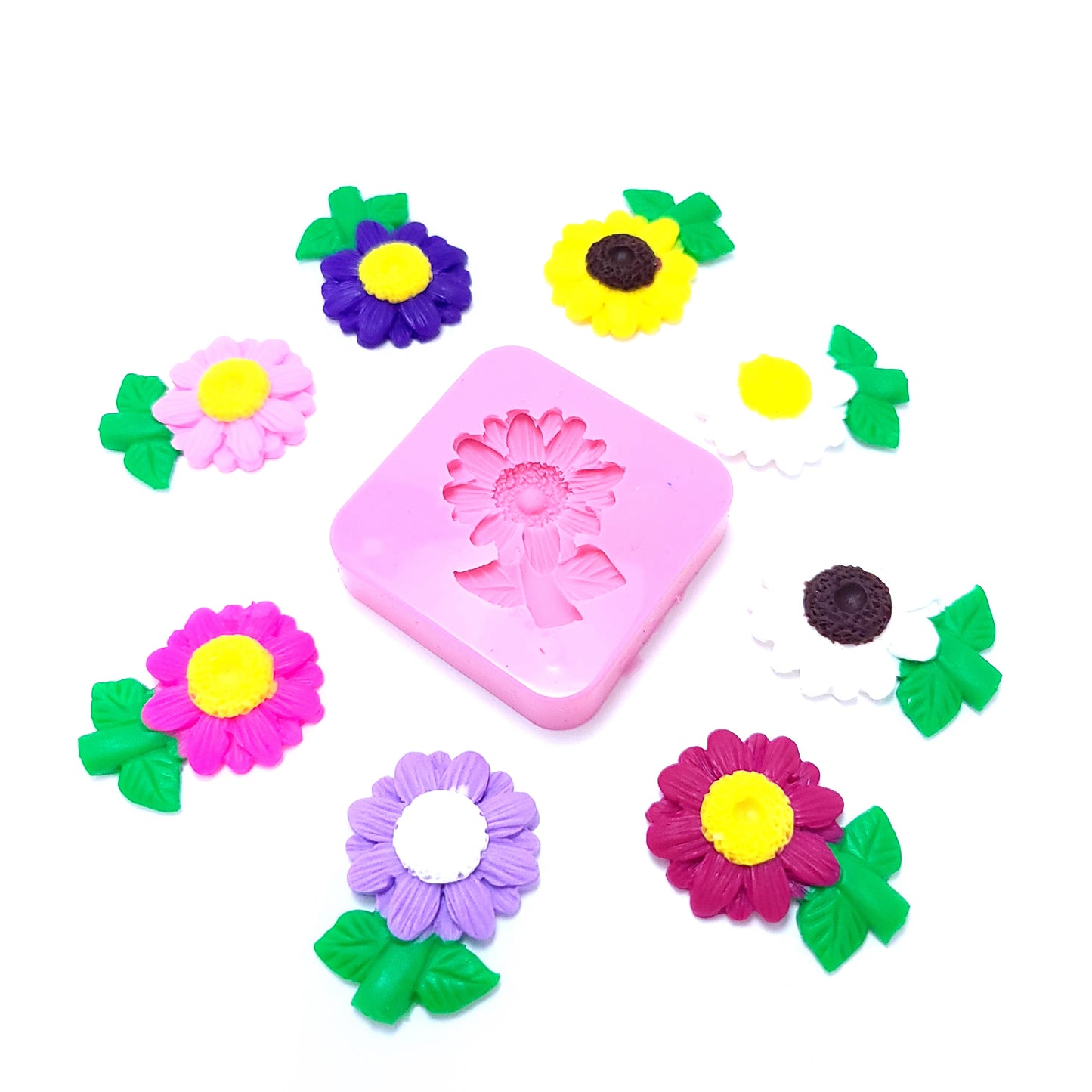 Sunflower Silicone Mold Multi-Project for Fondant Resin Clay Miniatures Crafts MS525