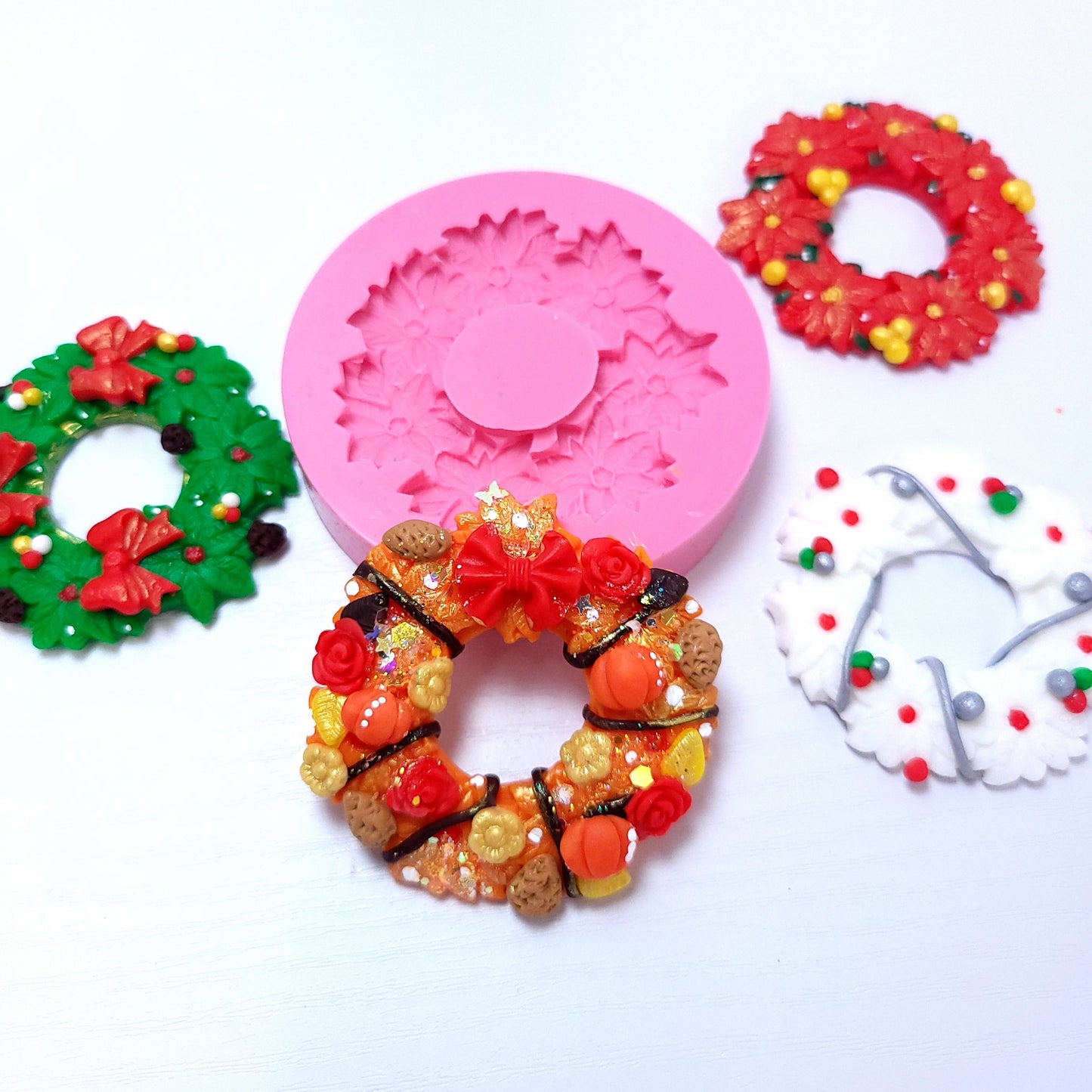 Wreath Christmas Fall Multi-Project Silicone Mold MS578 for Cake and Resin Crafts