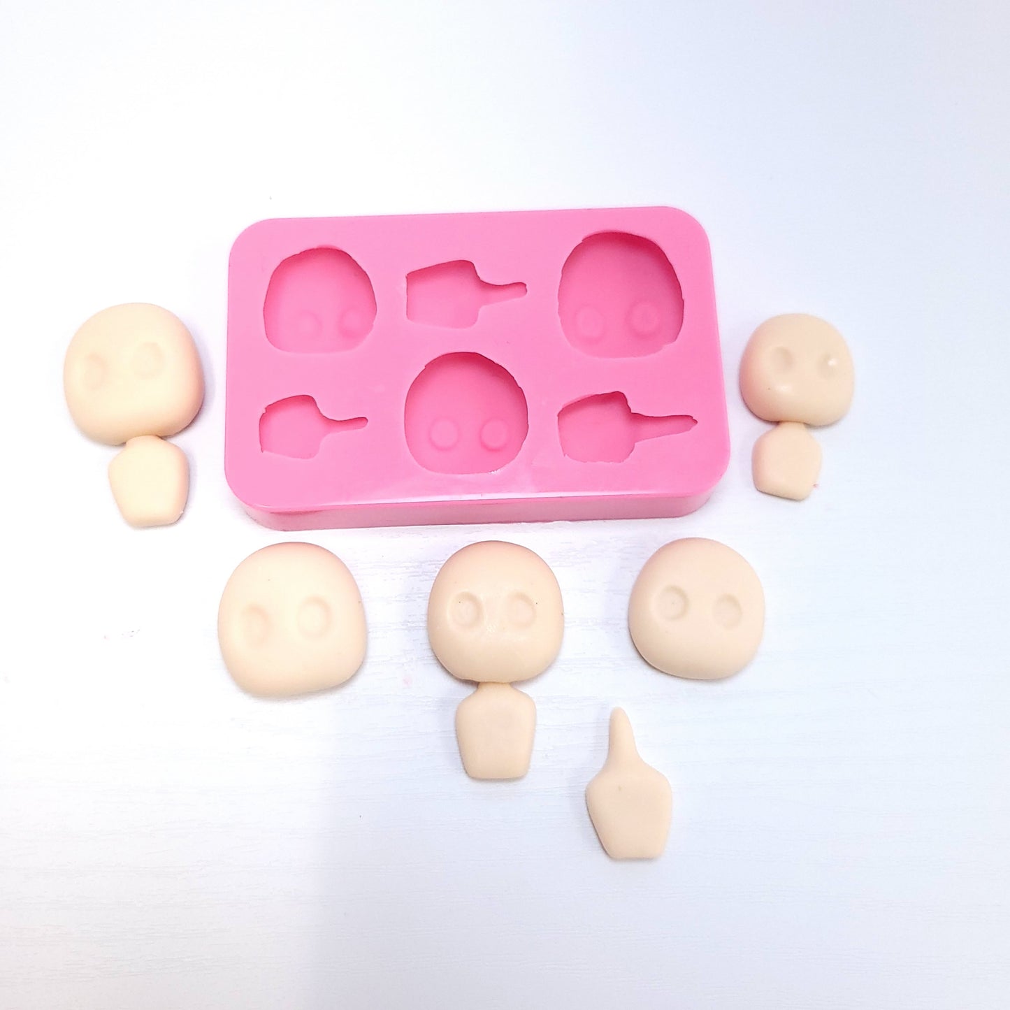 Doll Heads and Torso Multi Project Silicone Mold for Cake Resin Clay MS596