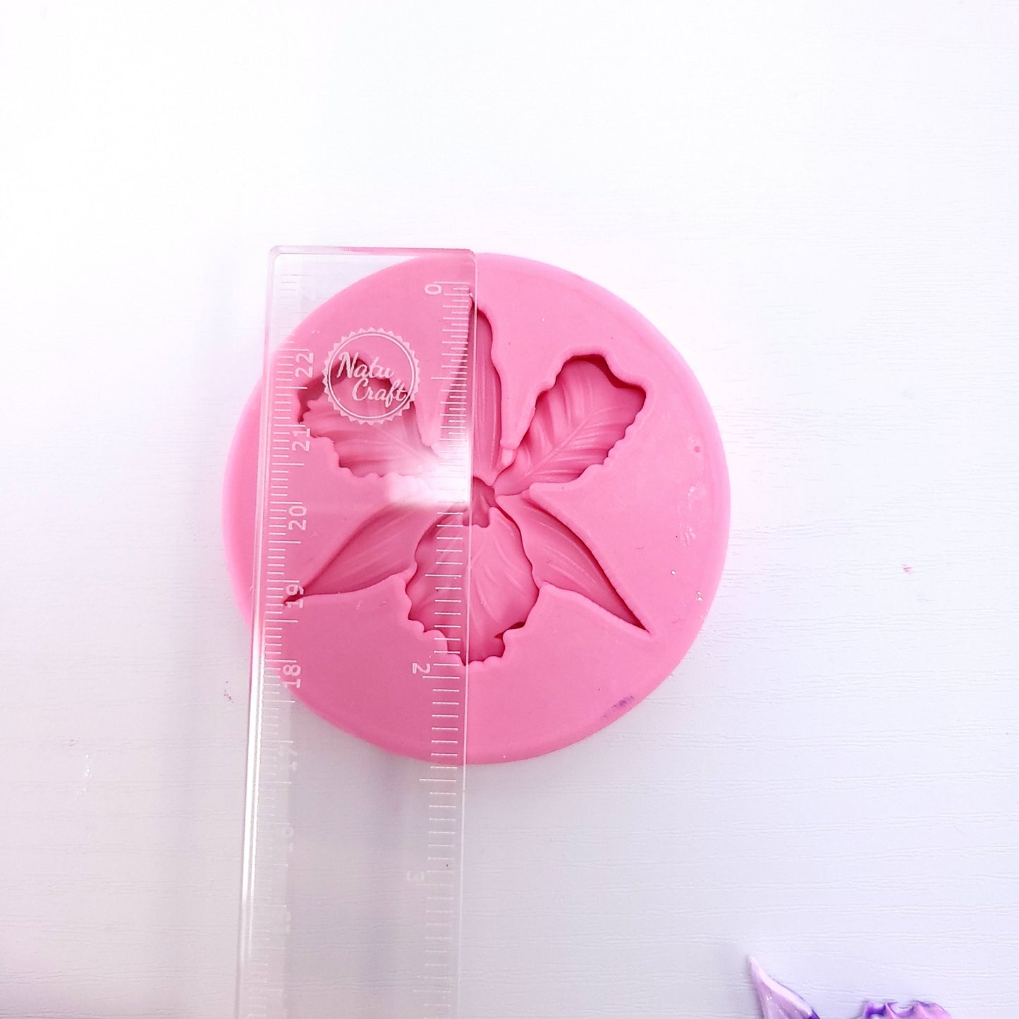 Orchid Flower Round Silicone Mold for Cake Decorating Resin Clay Miniatures