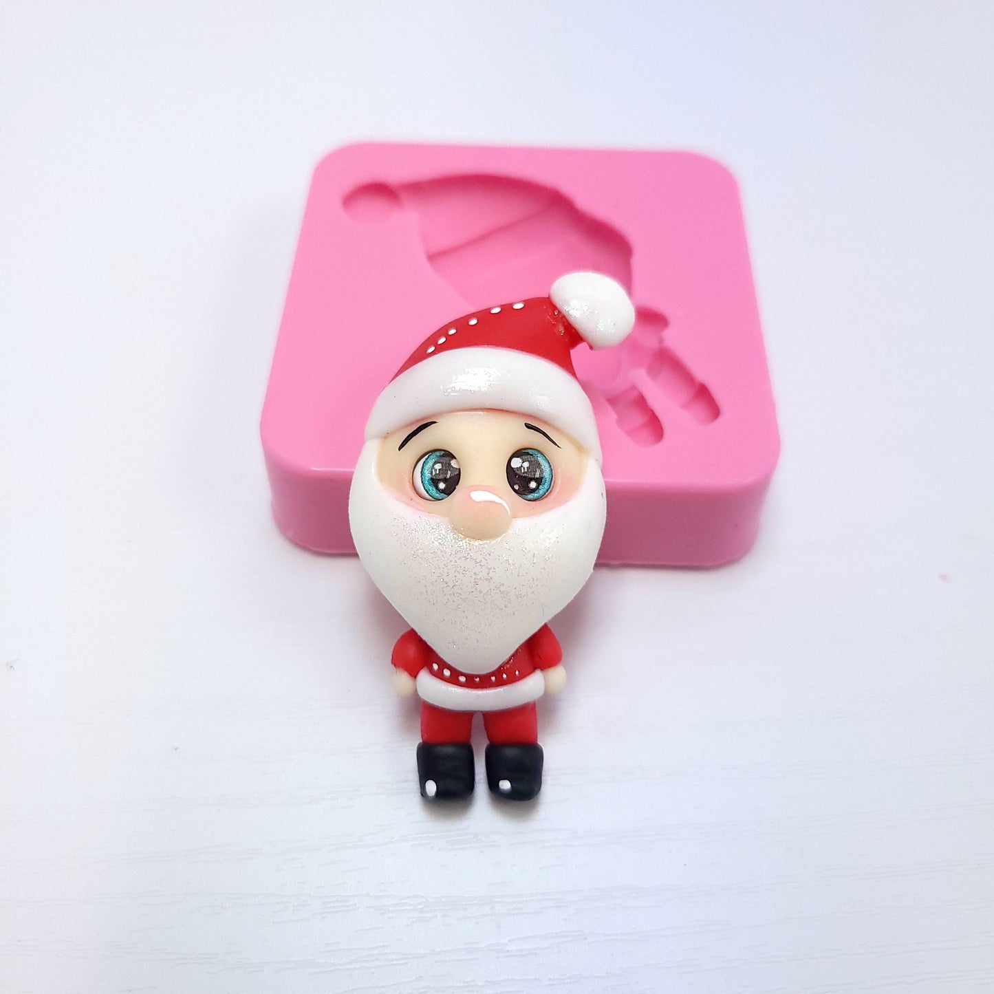 Cute Santa Mini Silicone Mold for Resin Fondant Polymer Clay Crafts