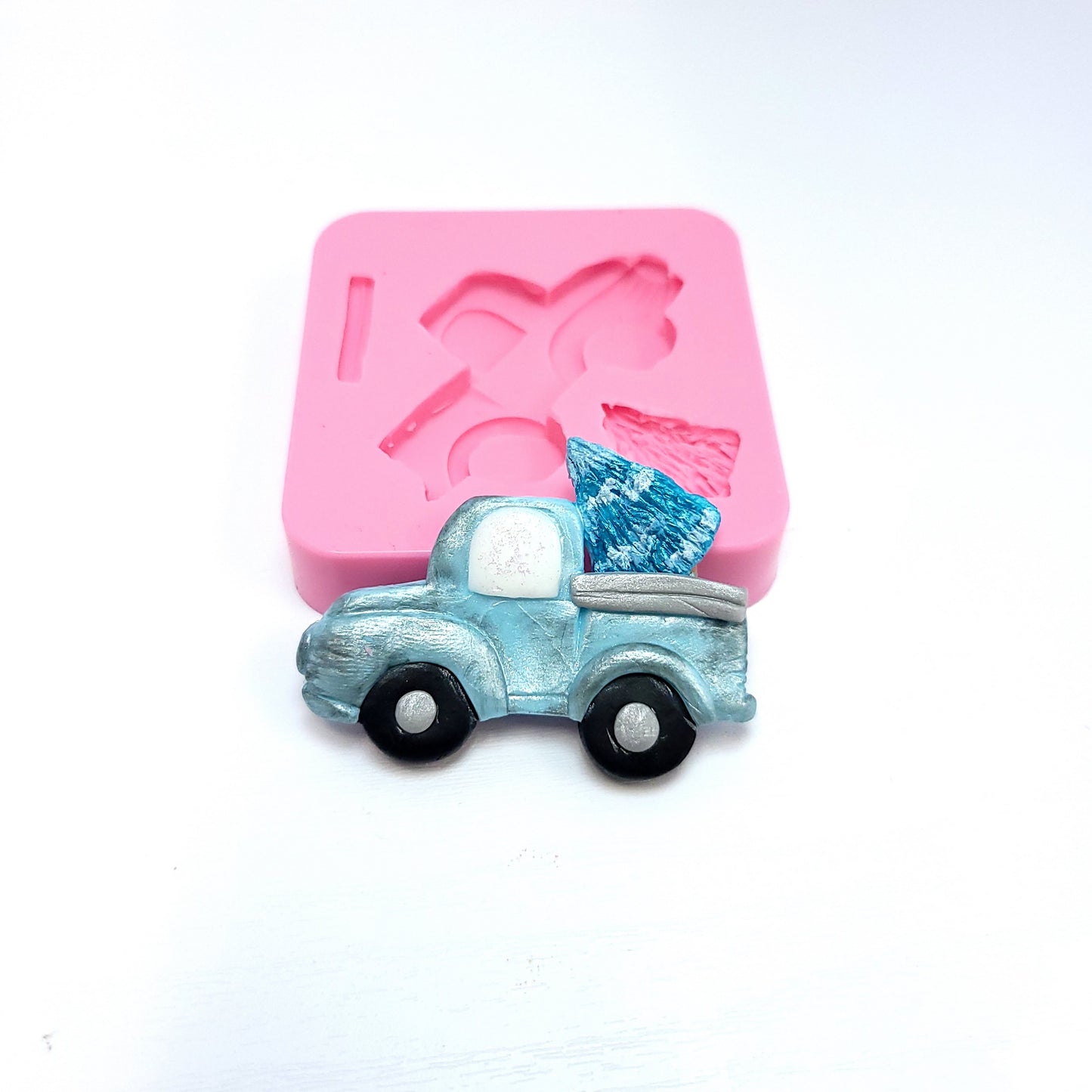 Blue Christmas Truck Multi-Project Silicone Mold MS566 for Cake, Resin, Clay Crafts