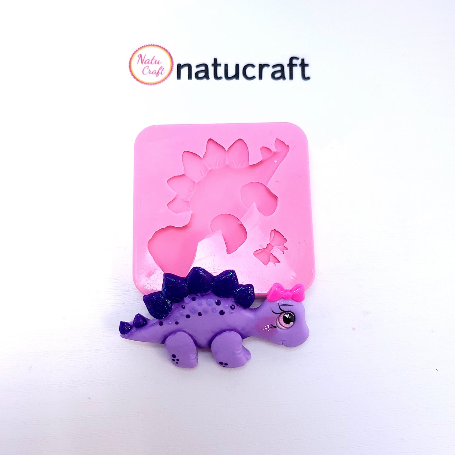 Cute Stegosaurus Dinosaur Multi Project Silicone Mold for Fondant Resin Clay Crafts